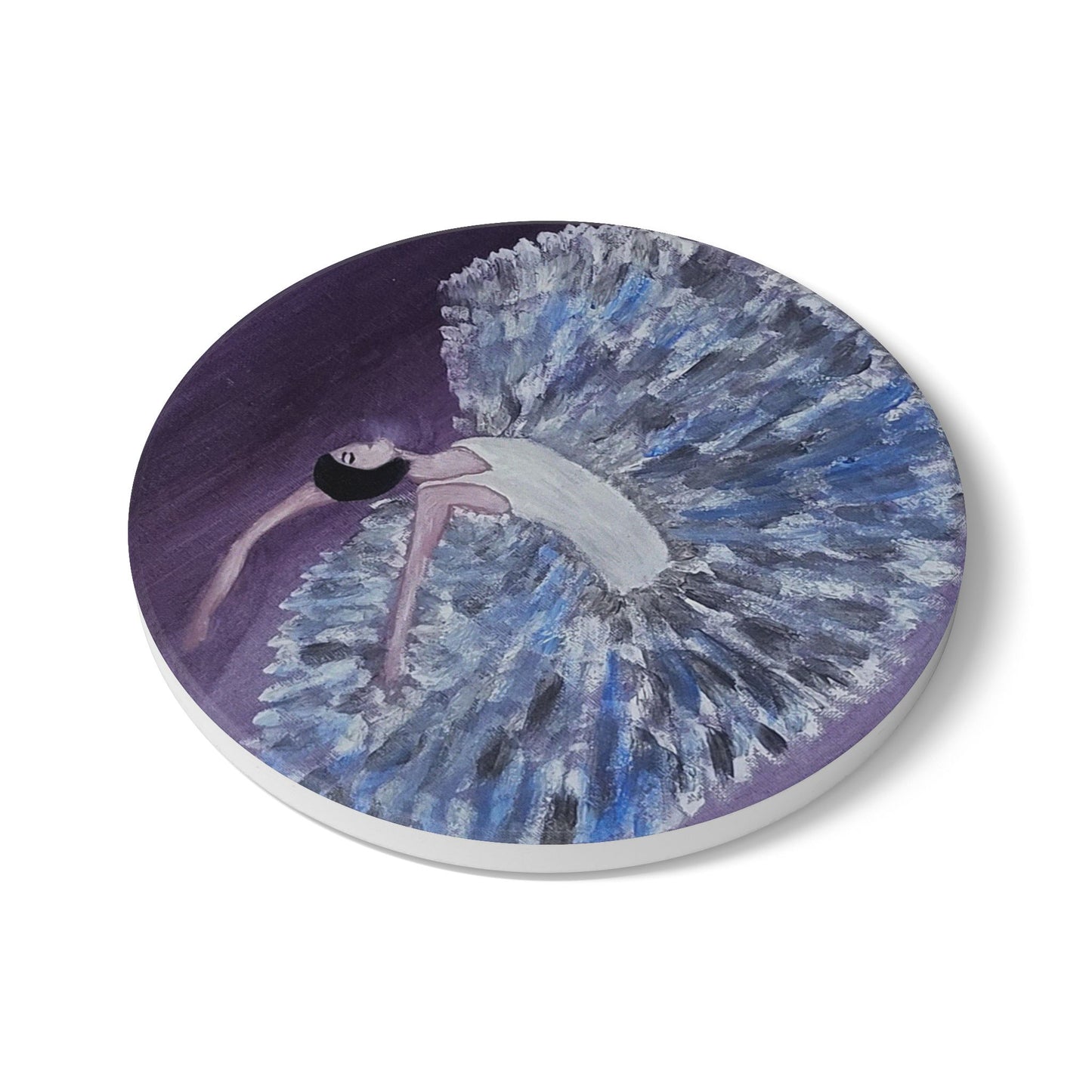 Elegant Ballerina Ceramic Coaster - Artistic Dance Décor for Home