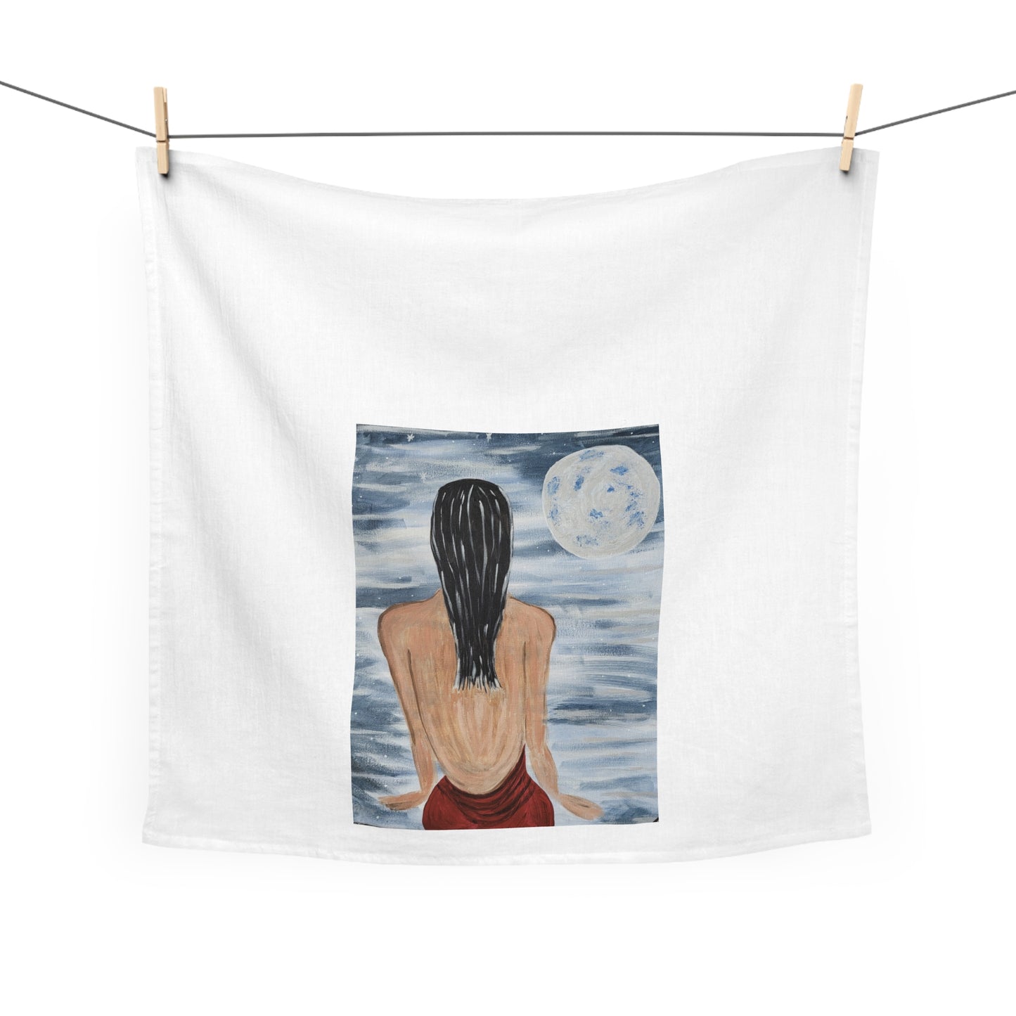 Moonlit Serenity Tea Towel - Artful Kitchen Decor