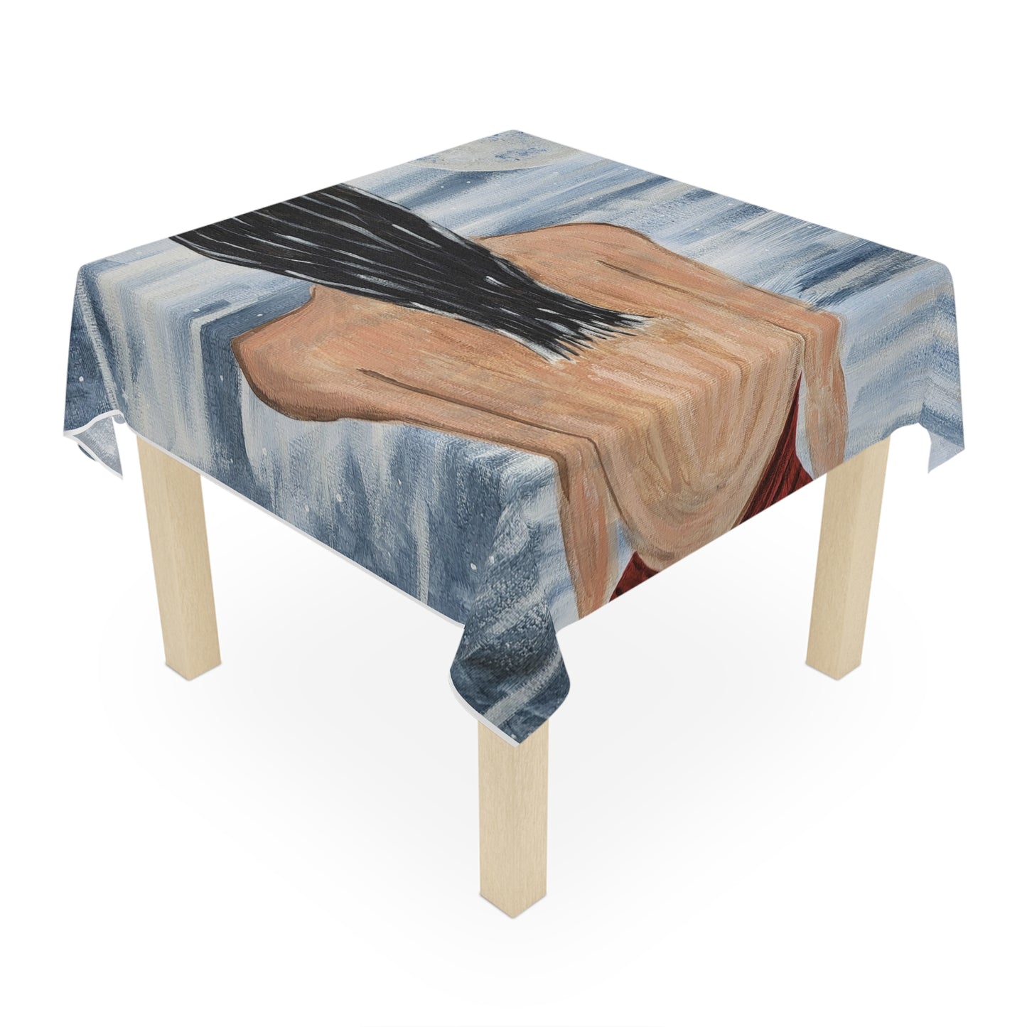 Serene Moonlit Tablecloth - Artistic Dinner Decor for Relaxing Gatherings