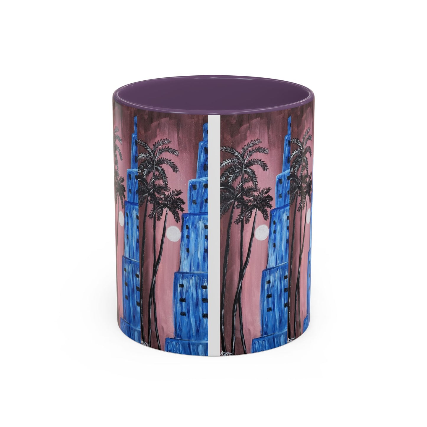 Tropical Sunset Accent Coffee Mug - 11oz & 15oz - Perfect for Beach Lovers