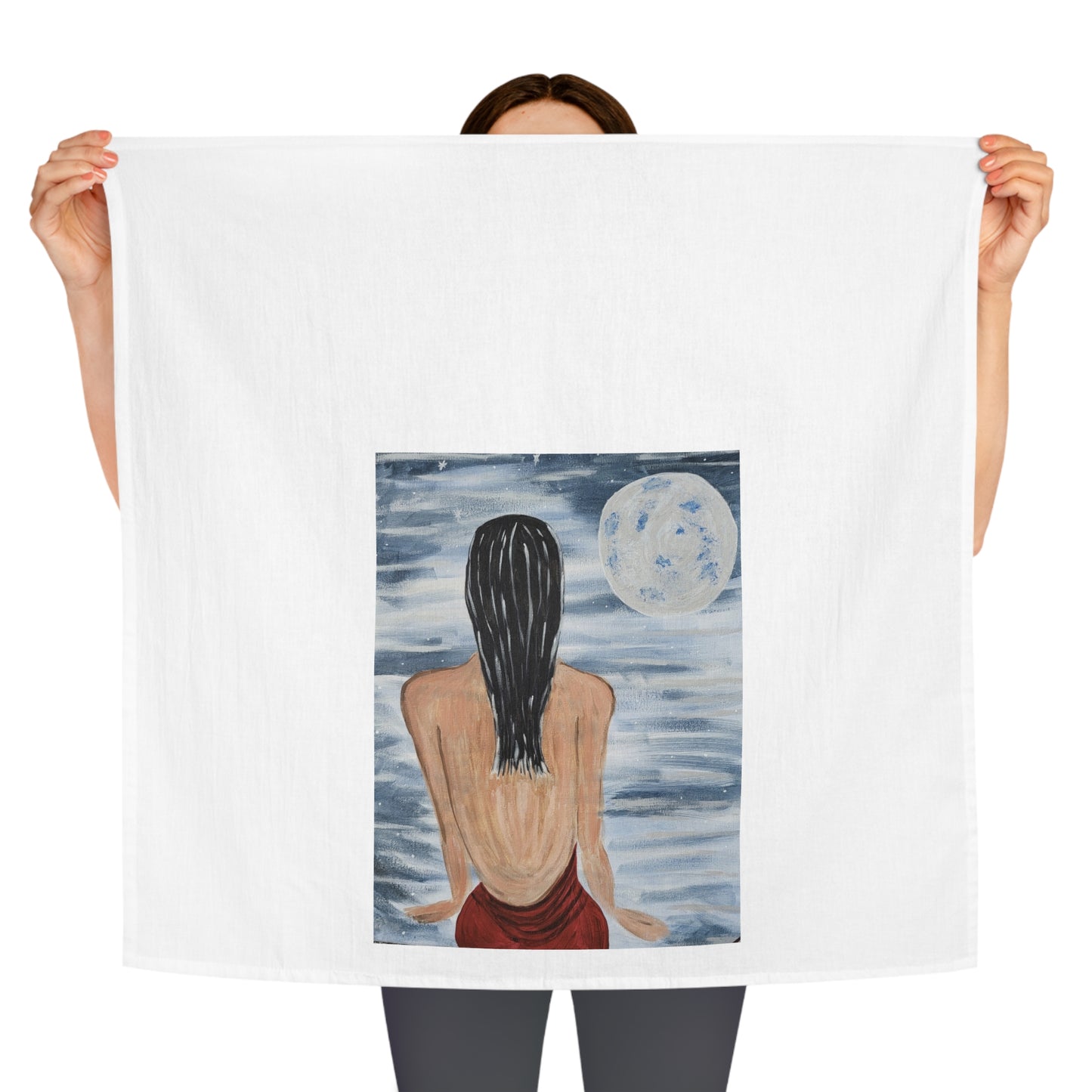 Moonlit Serenity Tea Towel - Artful Kitchen Decor