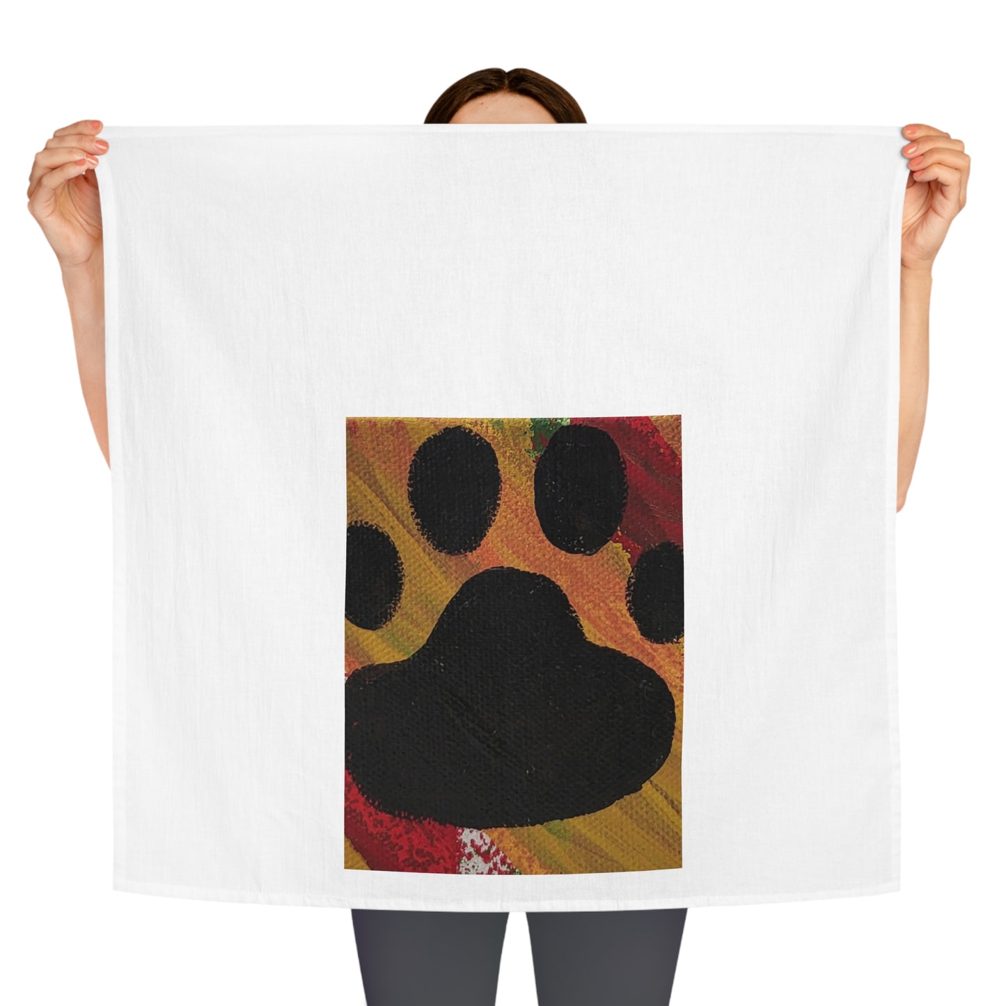 Artistic Paw Print Tea Towel - Perfect for Animal Lovers and Gifts