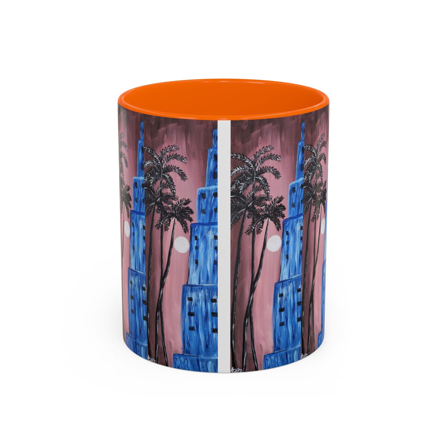 Tropical Sunset Accent Coffee Mug - 11oz & 15oz - Perfect for Beach Lovers