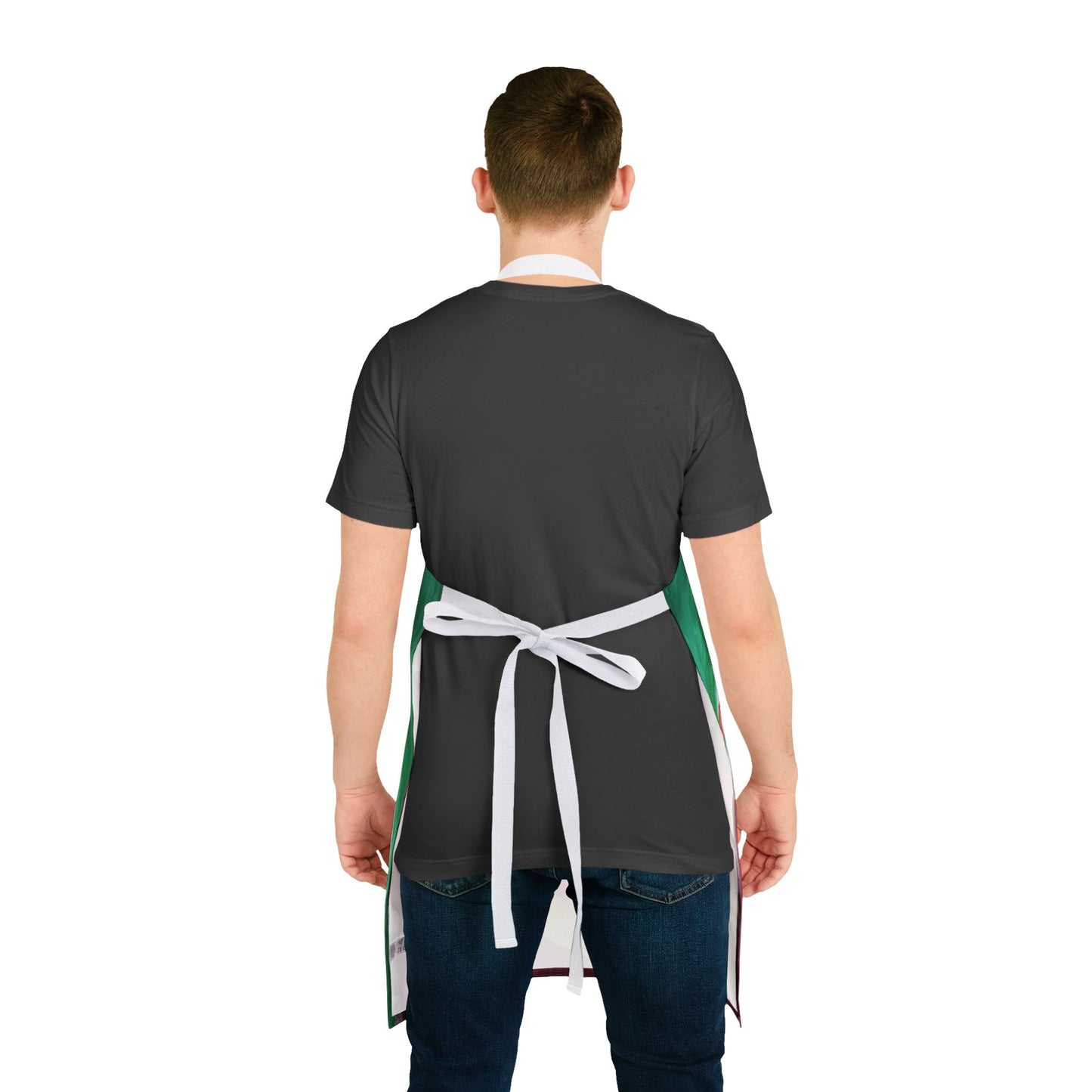 Artistic Cooking Apron with 5-Color Straps - Vibrant Design for Home Chefs