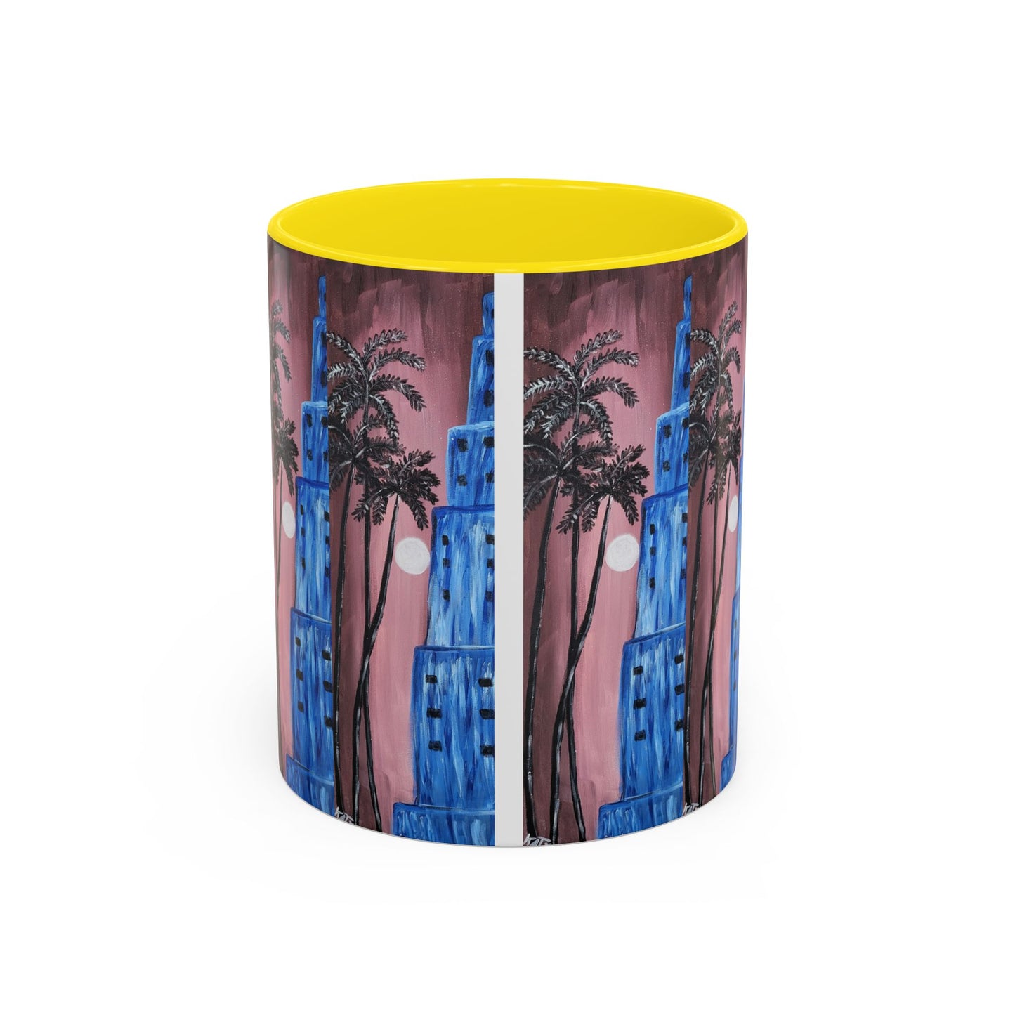 Tropical Sunset Accent Coffee Mug - 11oz & 15oz - Perfect for Beach Lovers