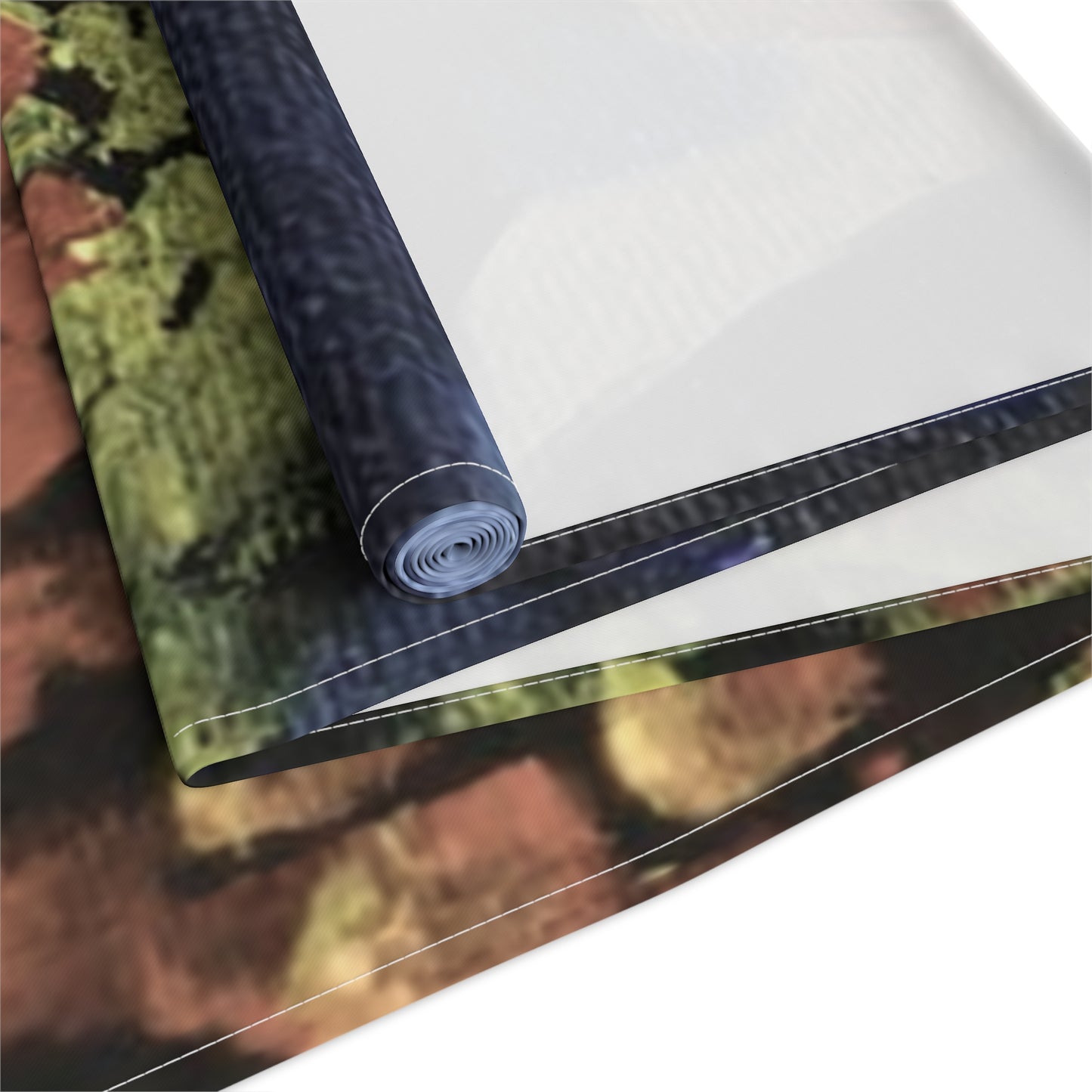 Artistic Cotton Table Runner – Vibrant Floral Design for Home Decor