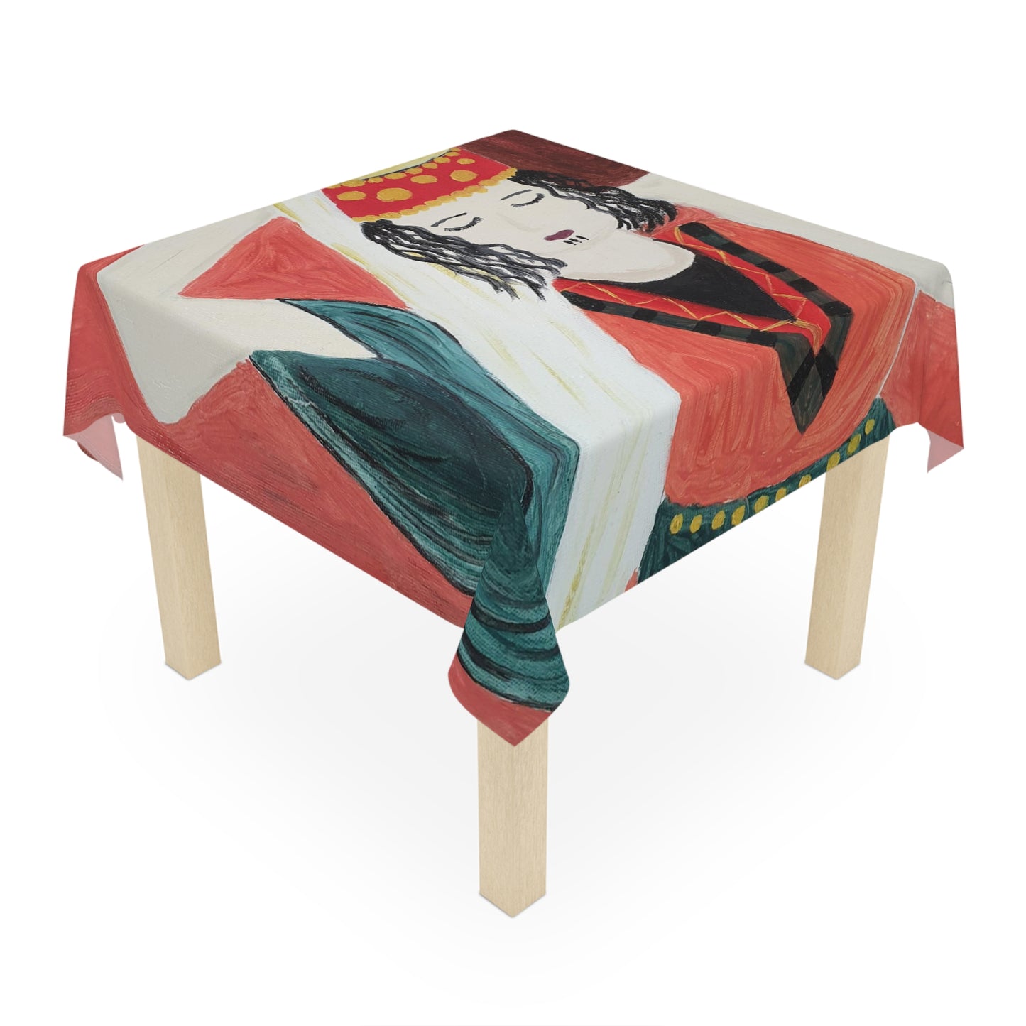 Cultural Art Tablecloth - Vibrant Decorative Table Cover for Home Decor & Celebrations