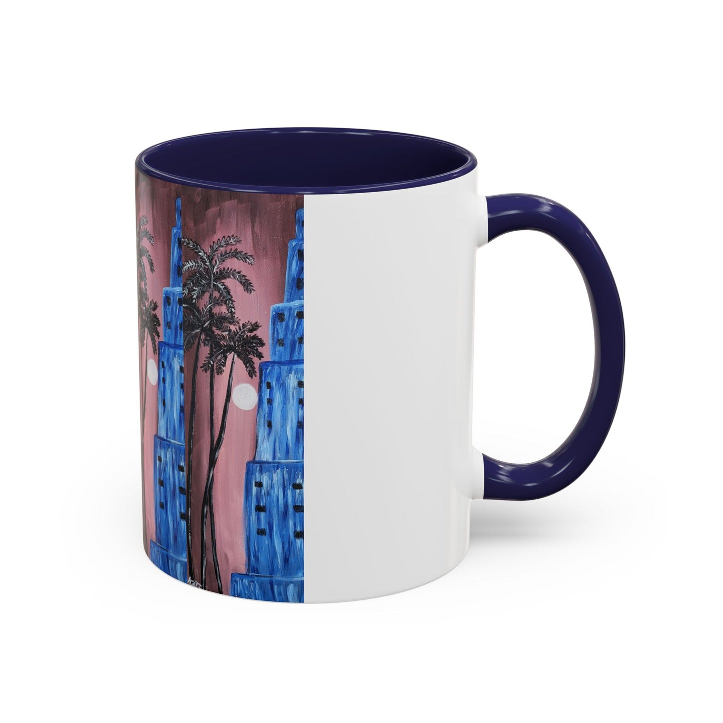 Tropical Sunset Accent Coffee Mug - 11oz & 15oz - Perfect for Beach Lovers