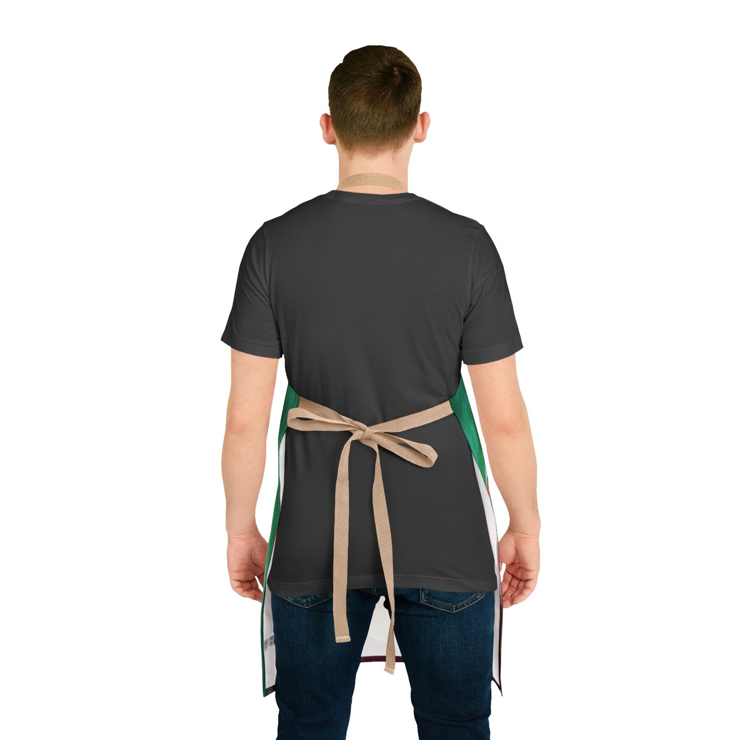Artistic Cooking Apron with 5-Color Straps - Vibrant Design for Home Chefs