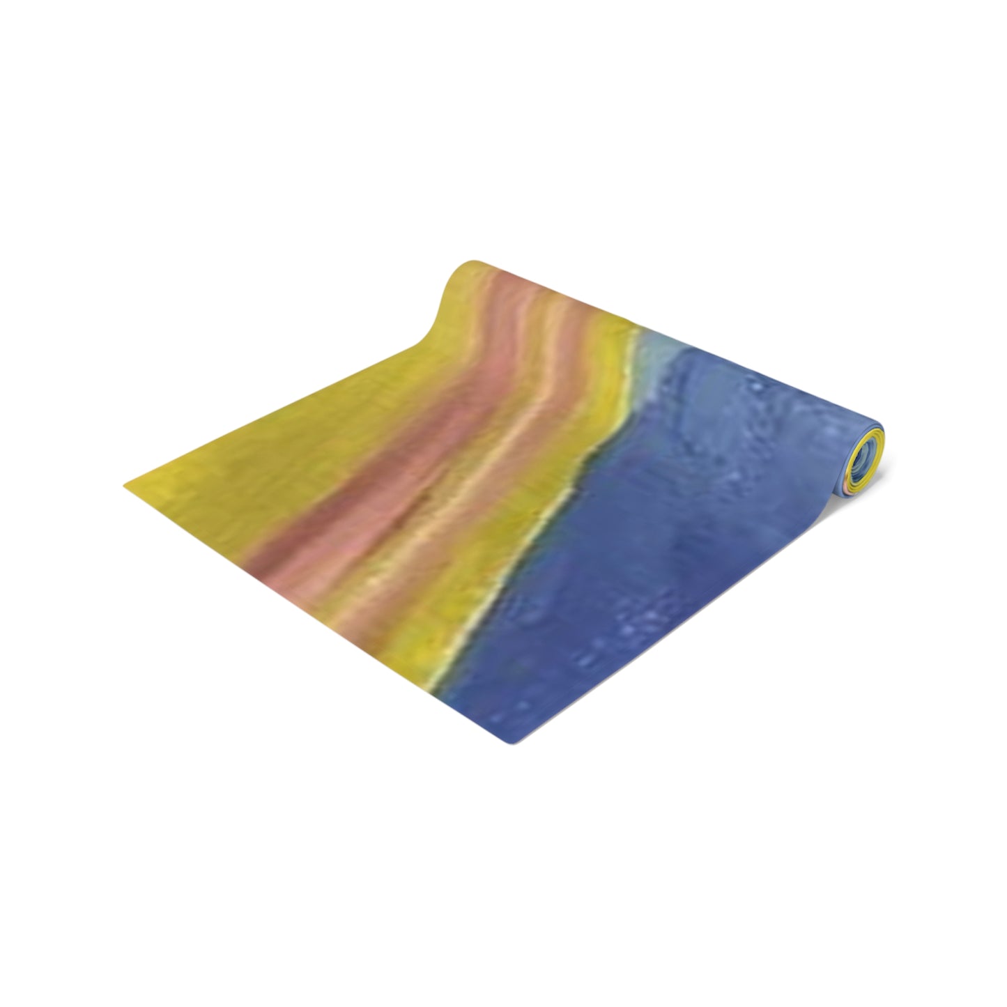 Artistic Cotton Table Runner - Colorful Abstract Design for Dining Decor