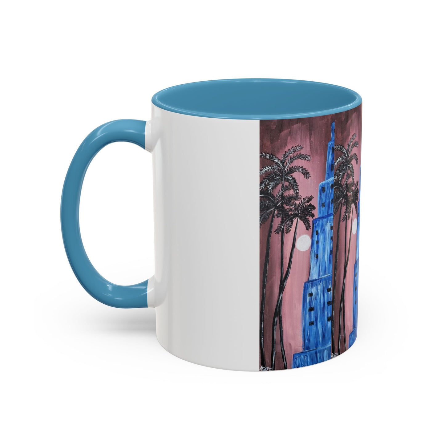 Tropical Sunset Accent Coffee Mug - 11oz & 15oz - Perfect for Beach Lovers