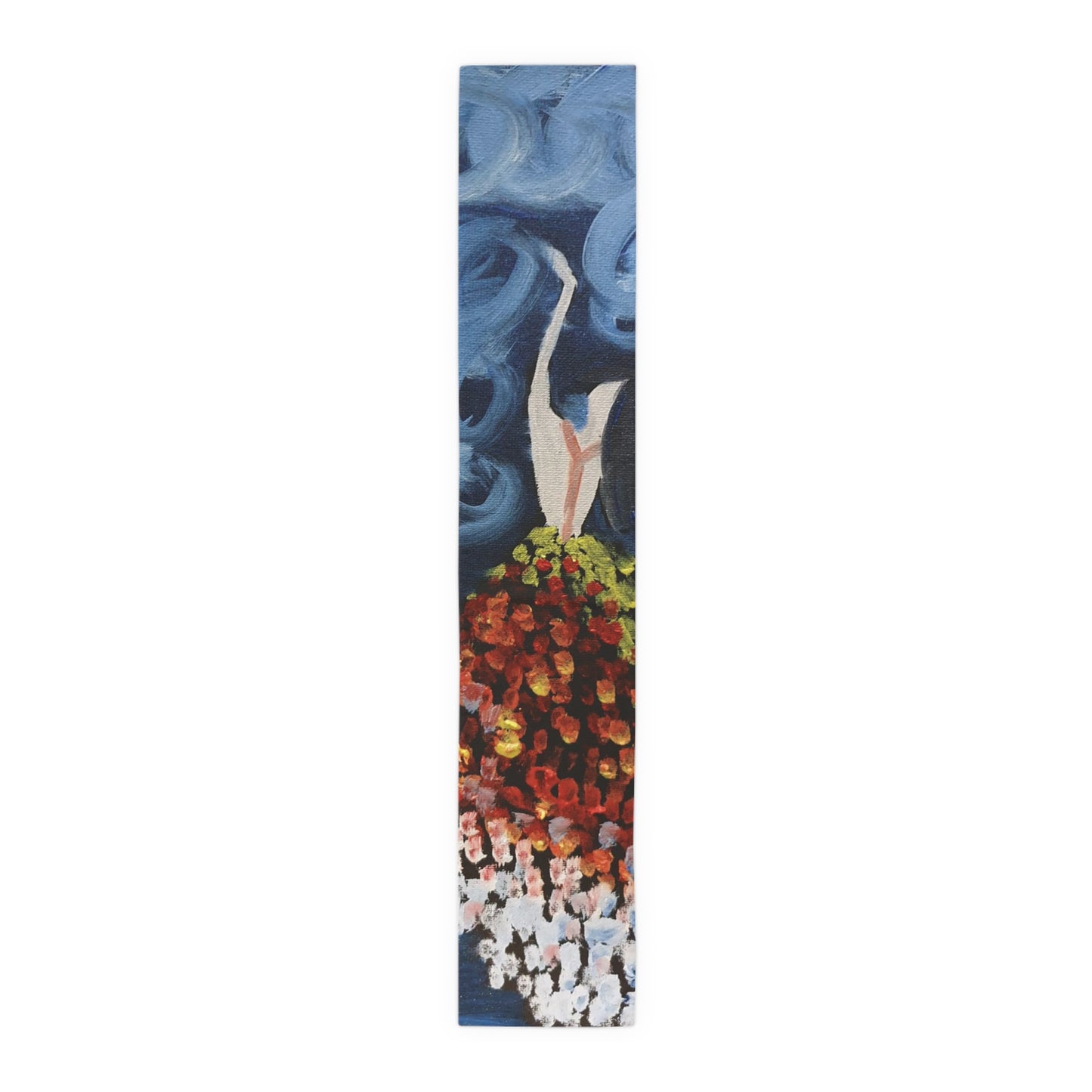 Artistic Cotton Table Runner – Vibrant Floral Design for Home Decor