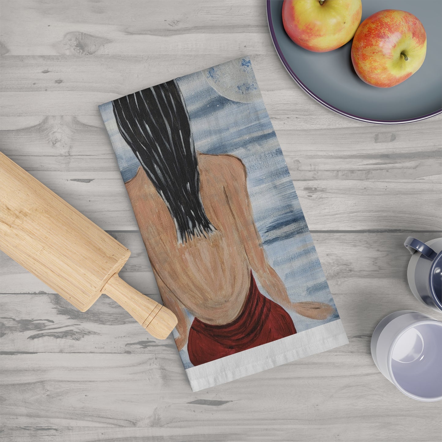 Moonlit Serenity Tea Towel - Artful Kitchen Decor