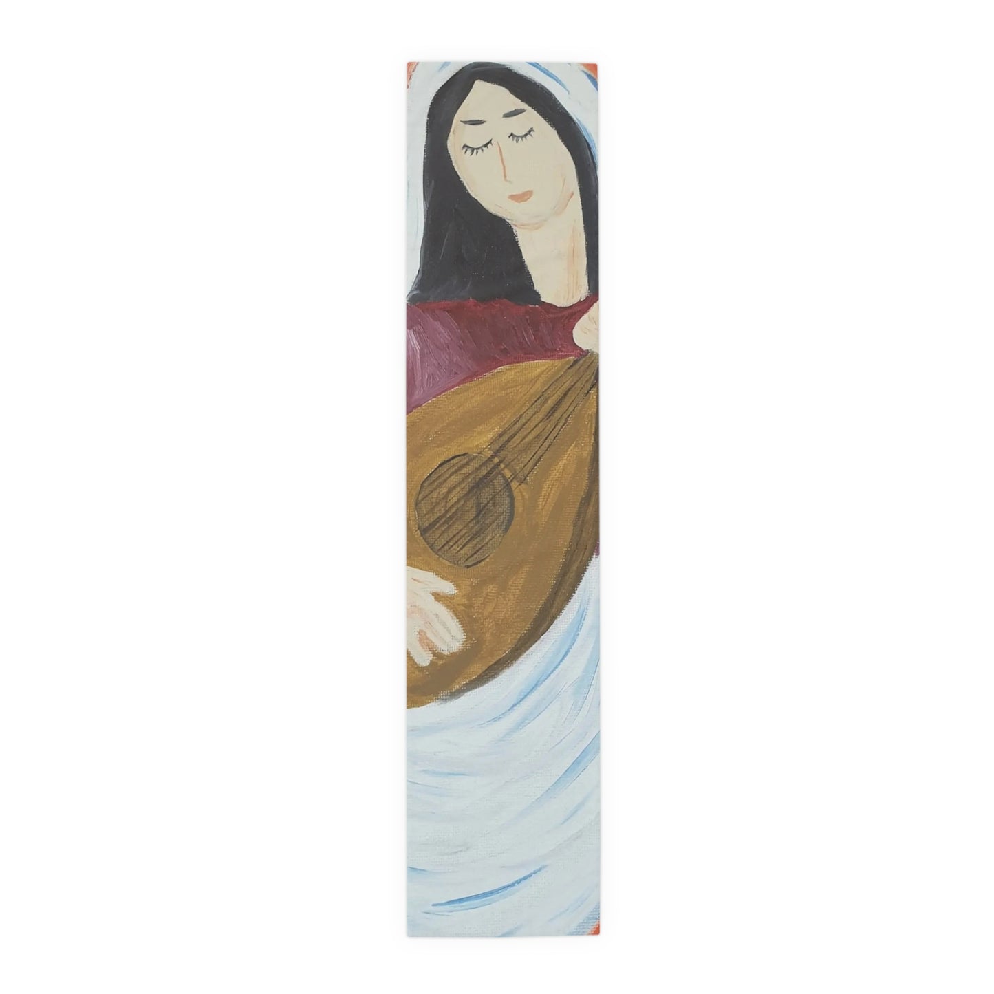 Artistic Cotton Table Runner - Elegant Musician Design for Dining Decor