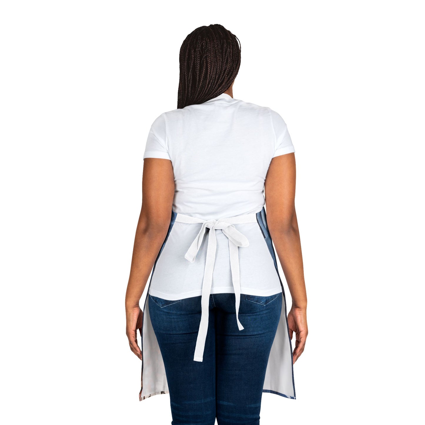 Artistic Floral Apron with 5-Color Straps - Perfect for Creative Chefs