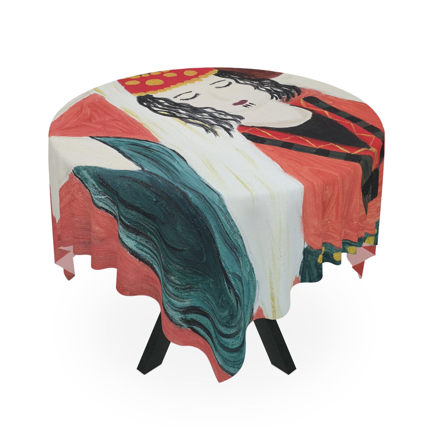 Cultural Art Tablecloth - Vibrant Decorative Table Cover for Home Decor & Celebrations