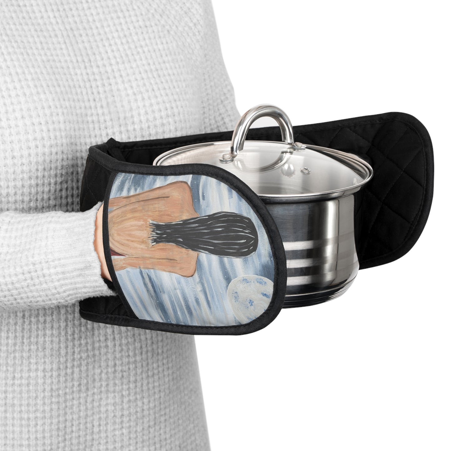 Artistic Abstract Oven Mitts - Stylish Kitchen Essential