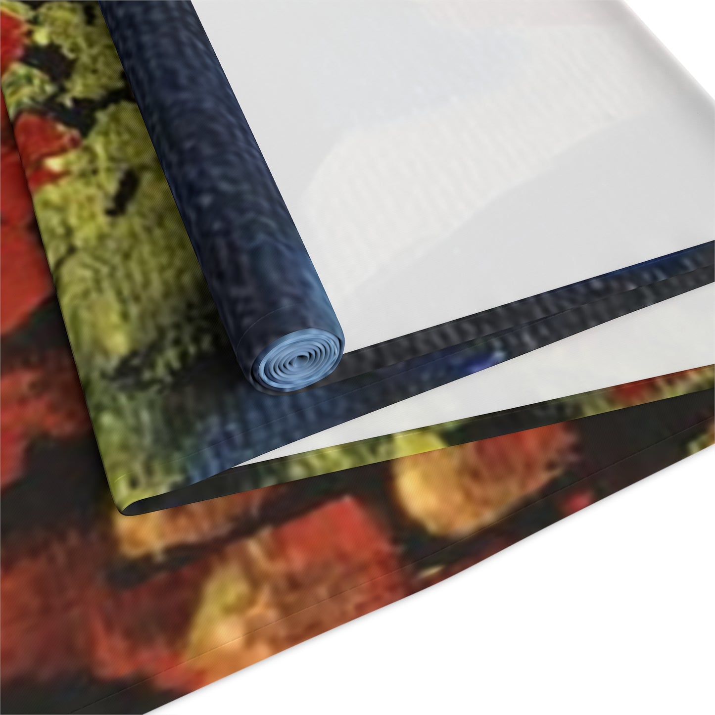 Artistic Cotton Table Runner – Vibrant Floral Design for Home Decor