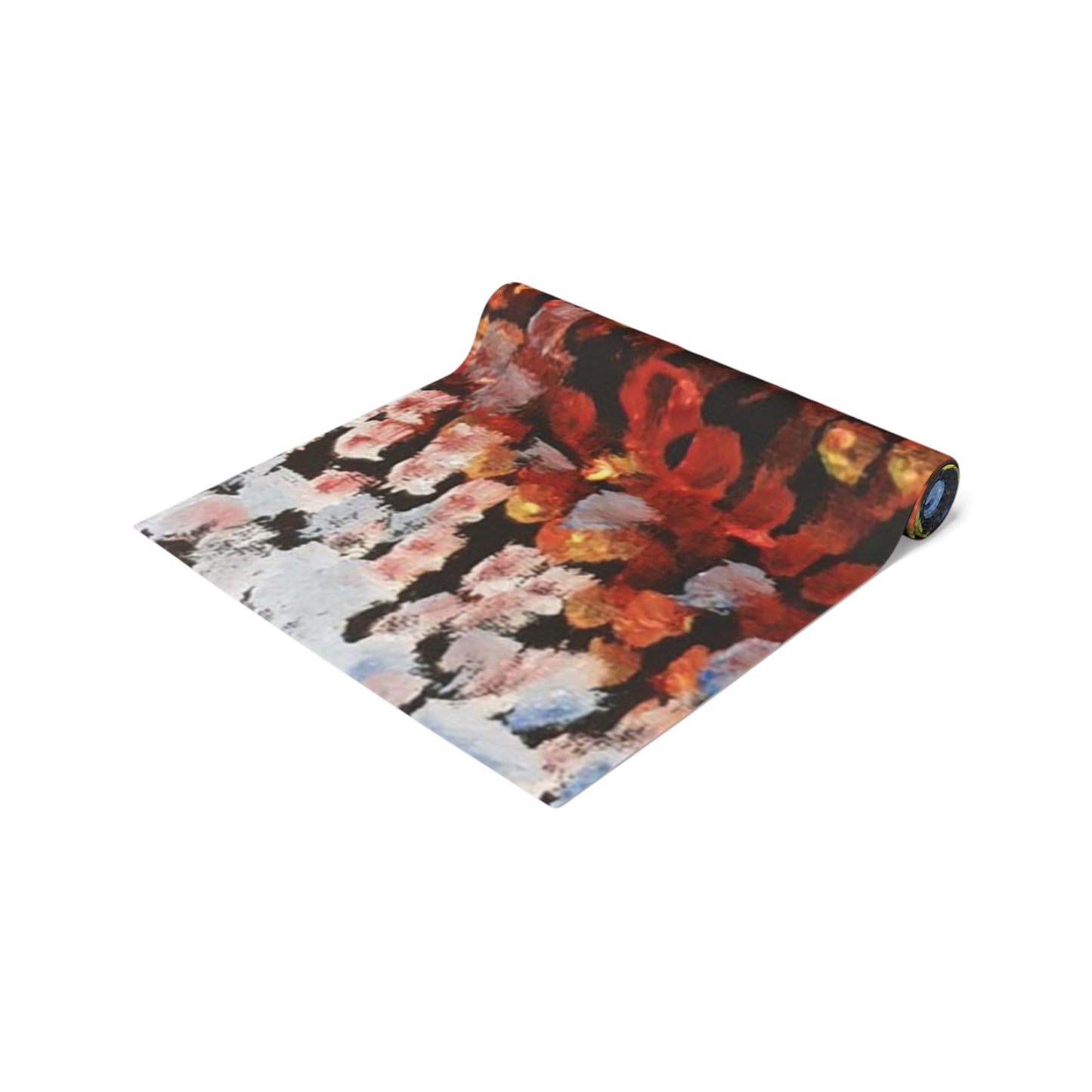 Artistic Cotton Table Runner – Vibrant Floral Design for Home Decor