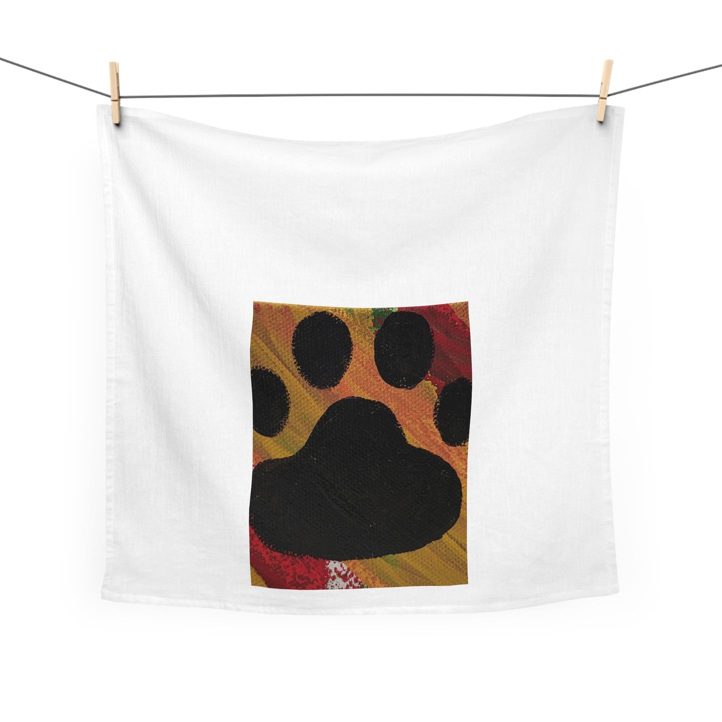 Artistic Paw Print Tea Towel - Perfect for Animal Lovers and Gifts