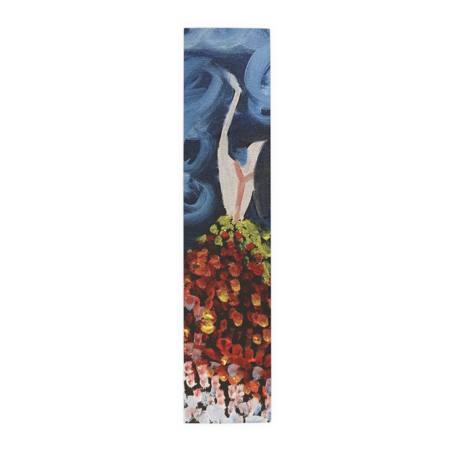Artistic Cotton Table Runner – Vibrant Floral Design for Home Decor