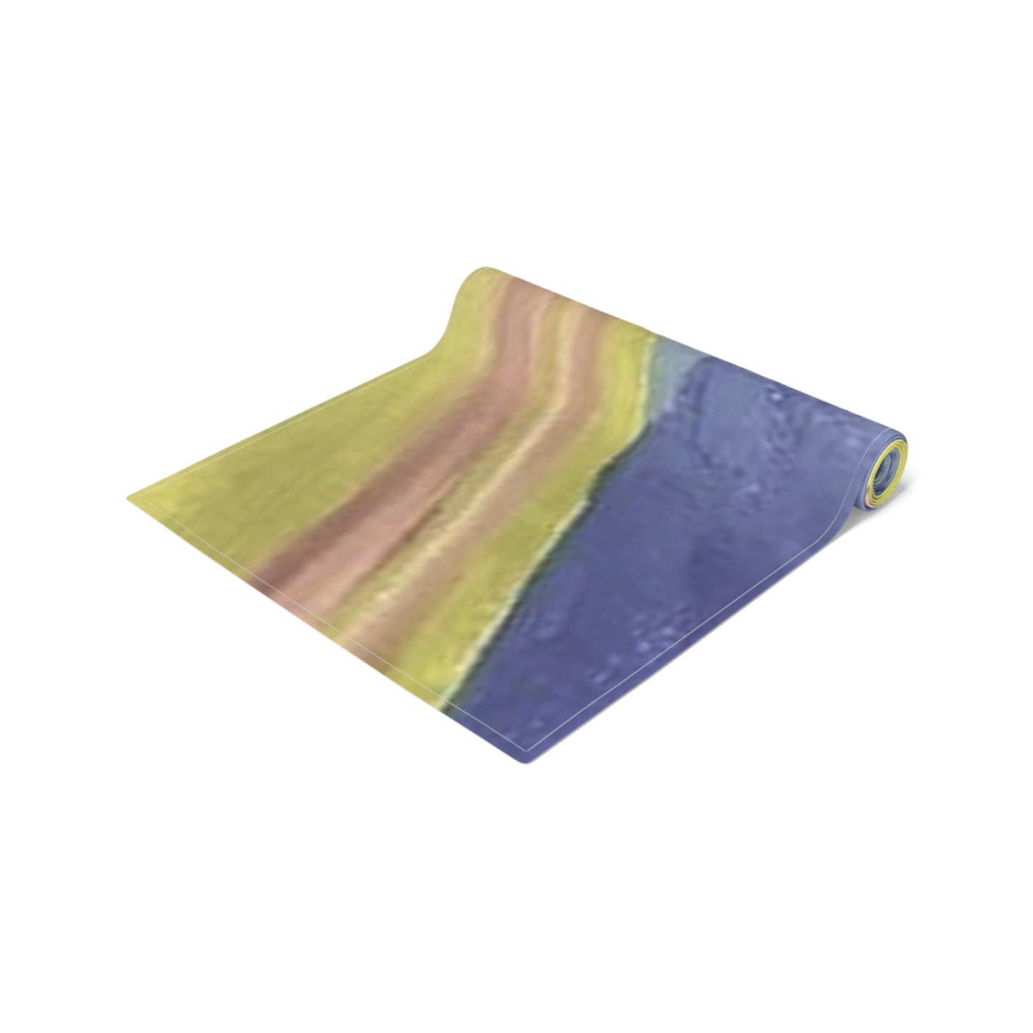 Artistic Cotton Table Runner - Colorful Abstract Design for Dining Decor