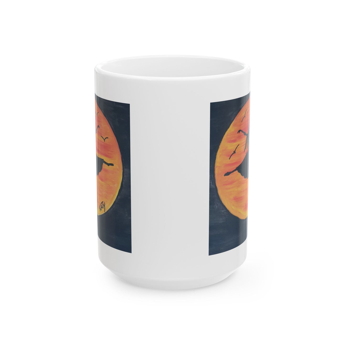 Dancing Girl Ceramic Mug - 11oz & 15oz | Spooky Coffee Cup for Celebrations