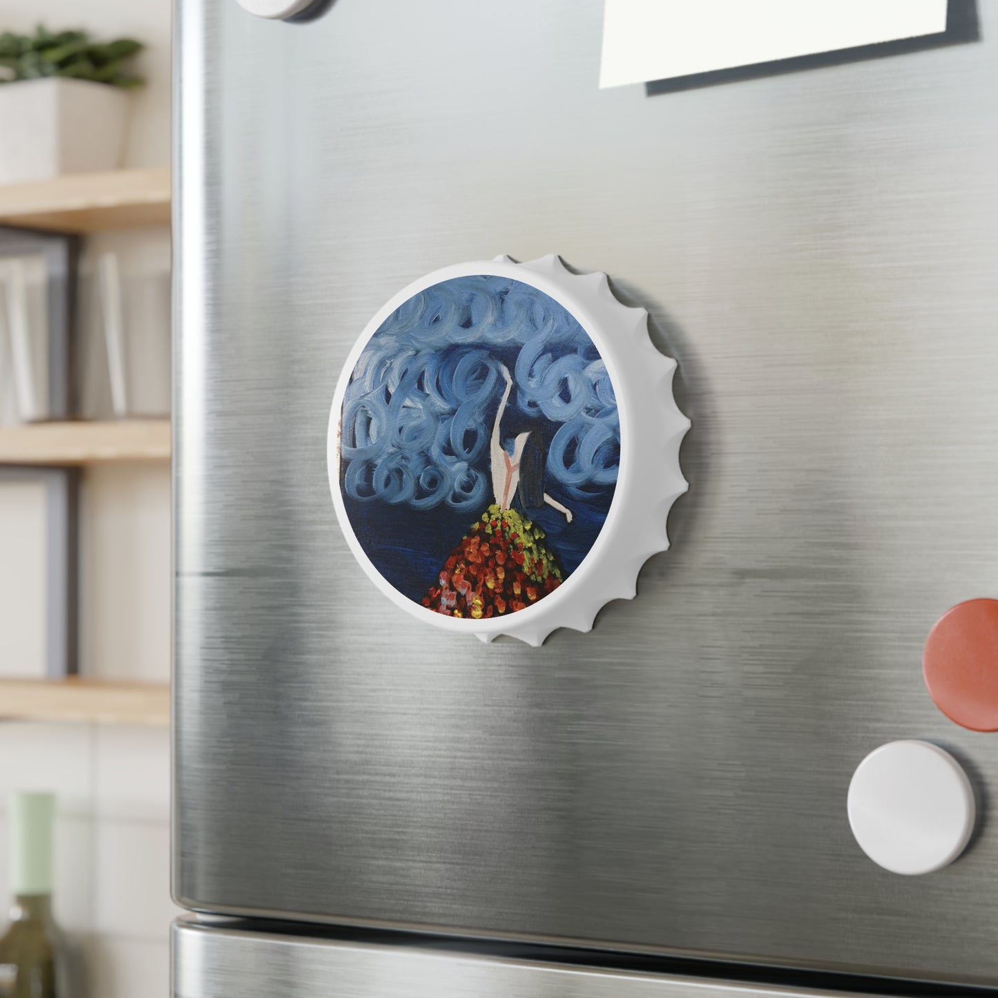 Artistic Bottle Opener with Whimsical Cloud Design