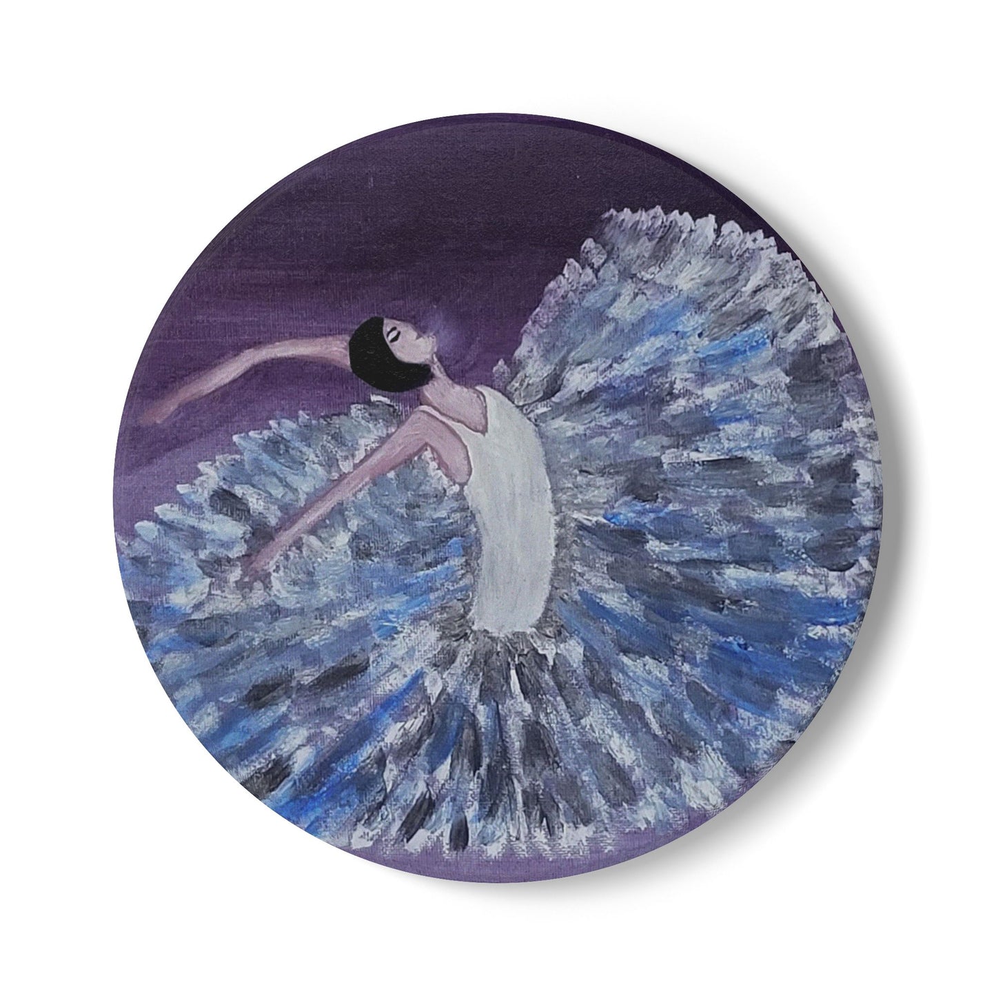 Elegant Ballerina Ceramic Coaster - Artistic Dance Décor for Home