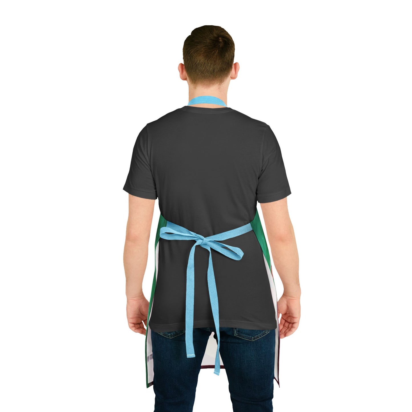 Artistic Cooking Apron with 5-Color Straps - Vibrant Design for Home Chefs