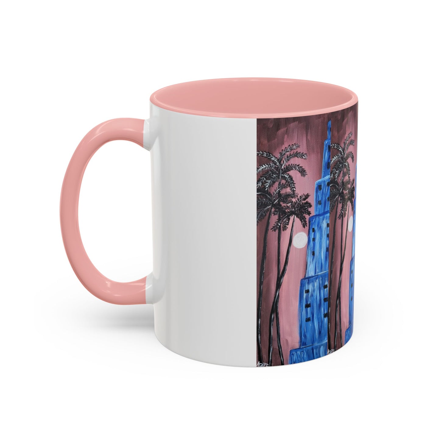 Tropical Sunset Accent Coffee Mug - 11oz & 15oz - Perfect for Beach Lovers