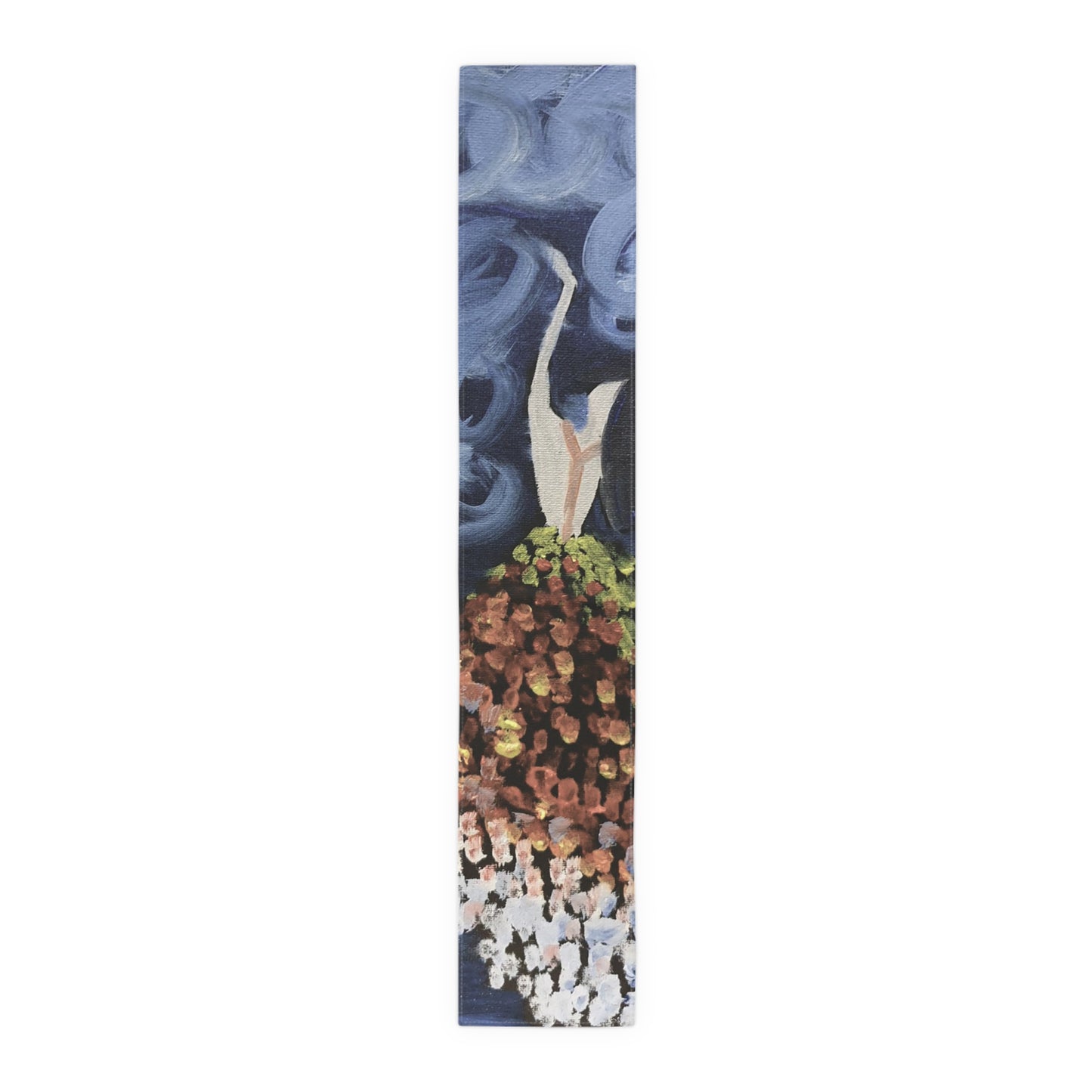 Artistic Cotton Table Runner – Vibrant Floral Design for Home Decor