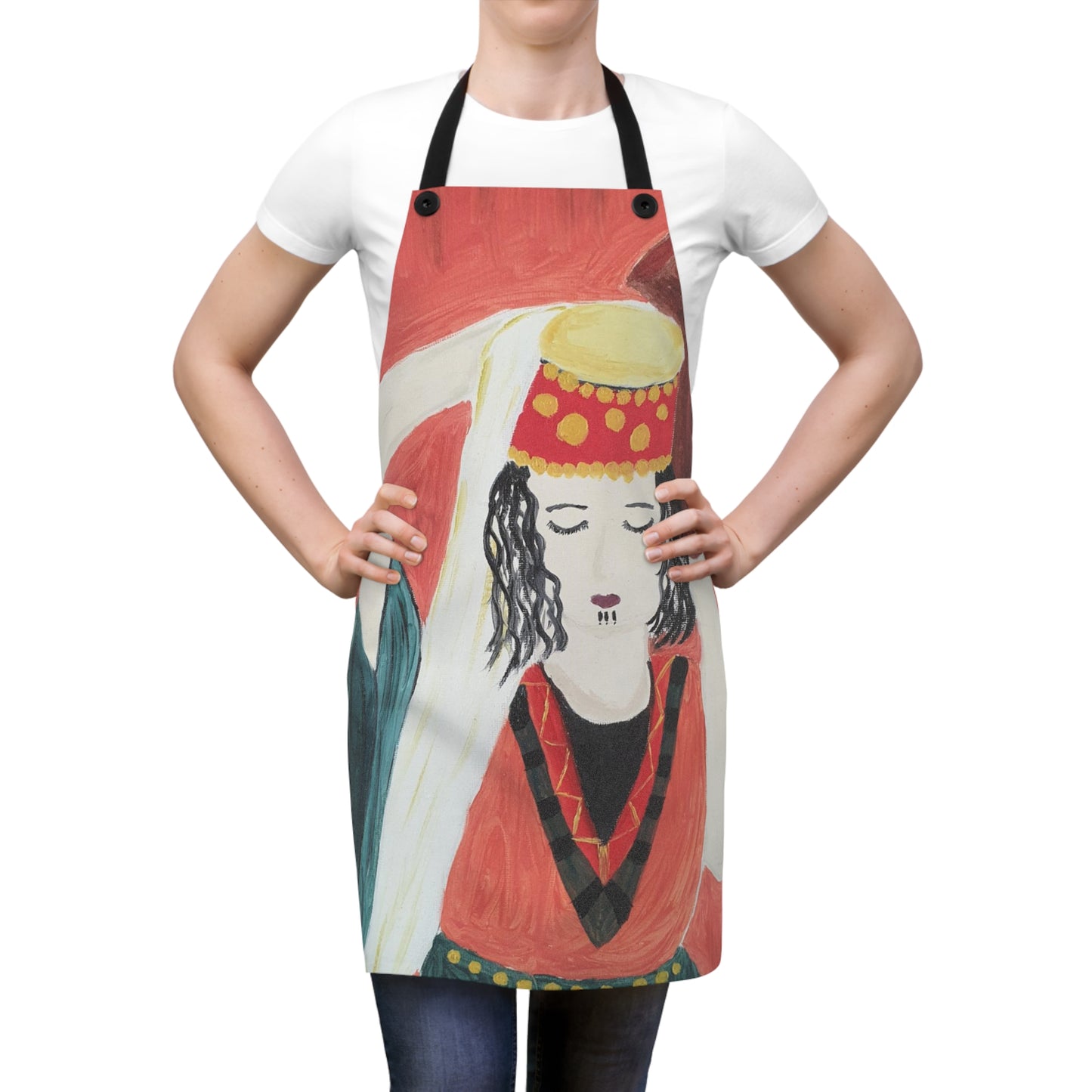 Cultural Art Apron - Elegant Design for Culinary Enthusiasts