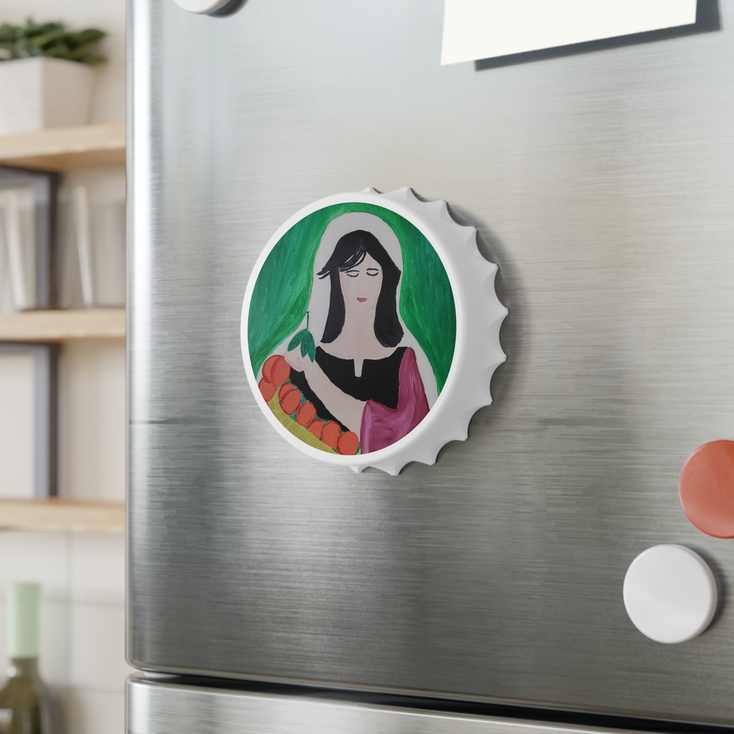 Artistic Bottle Opener with Vibrant Fruit Design - Perfect for Parties & Gatherings