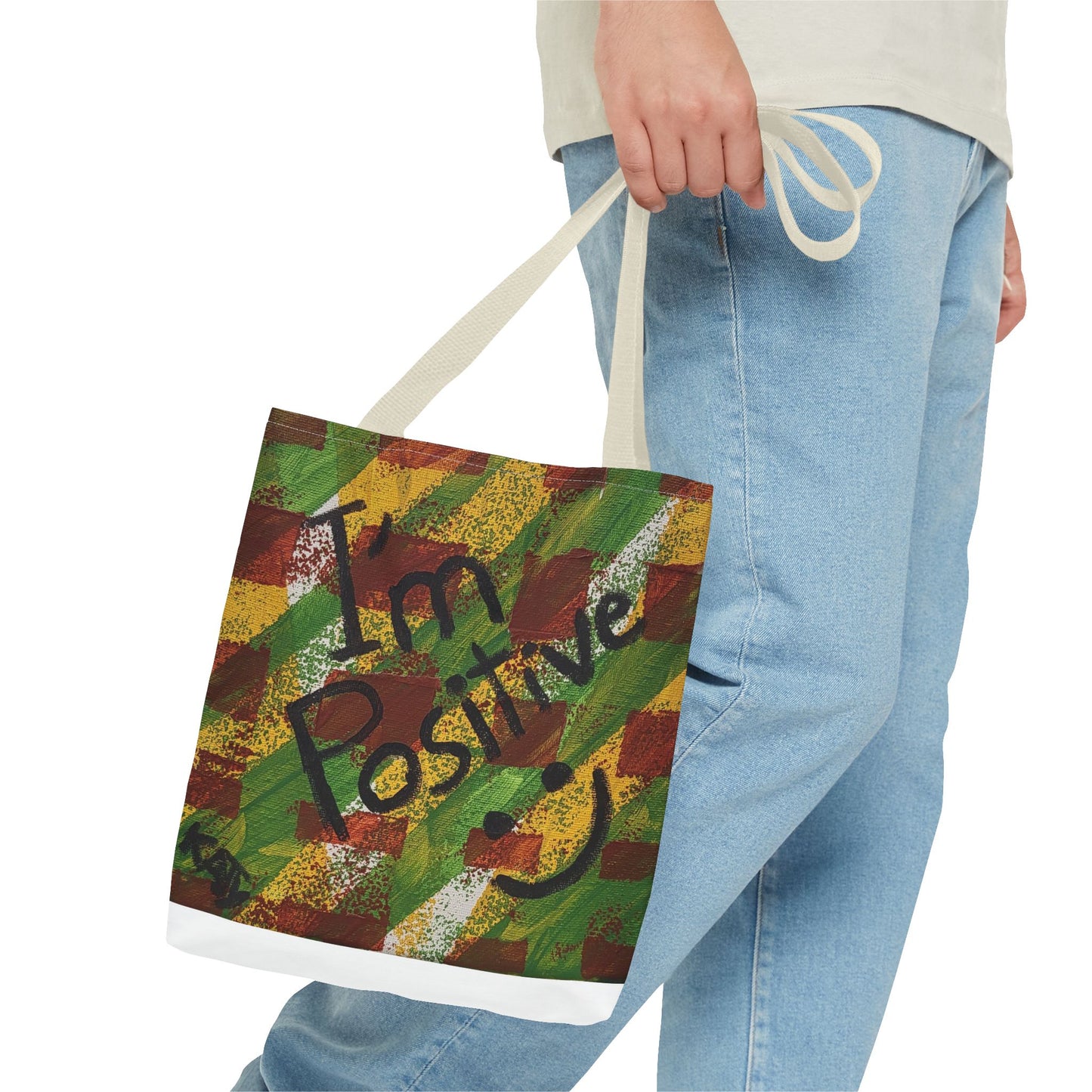 Positive Vibes Tote Bag - Eco-Friendly Reusable Carrier for Everyday Joy