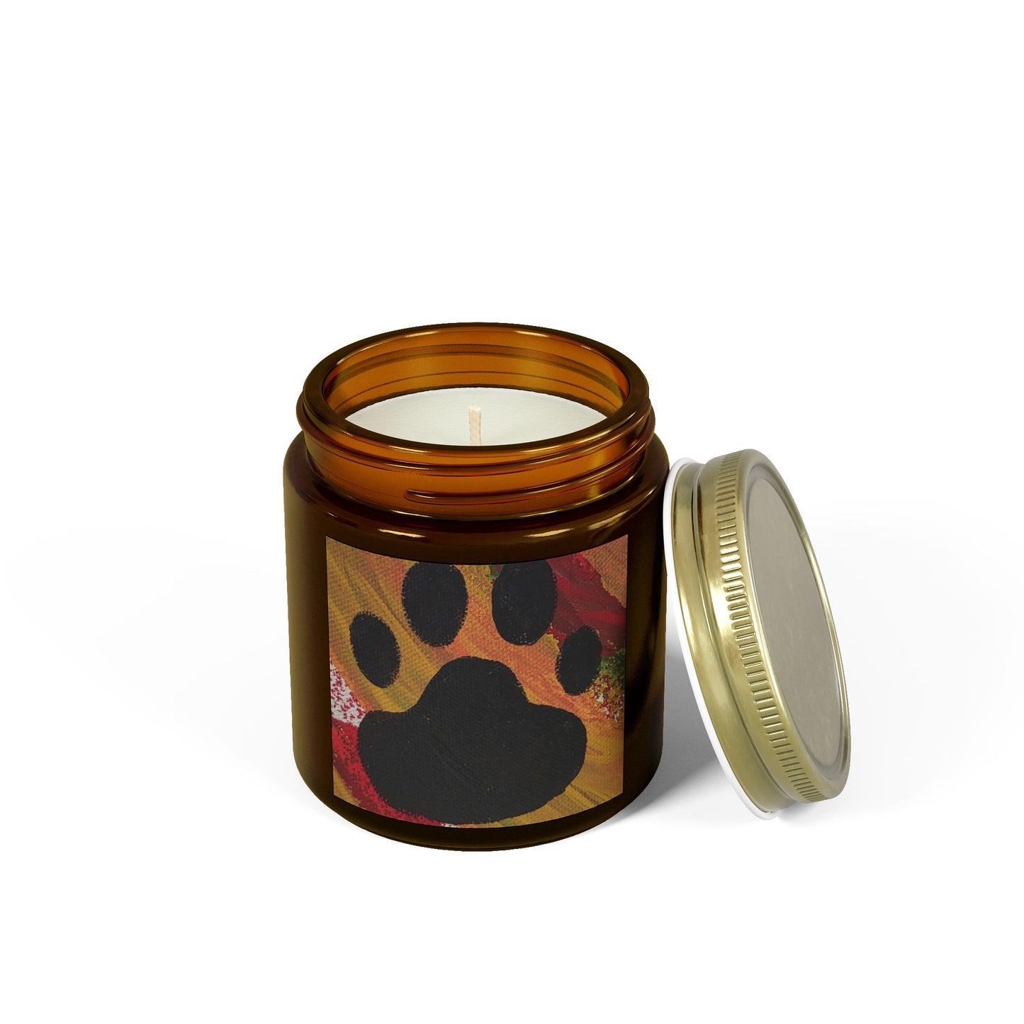 Paw Print Scented Candles - Coconut Apricot Wax (4oz, 9oz)