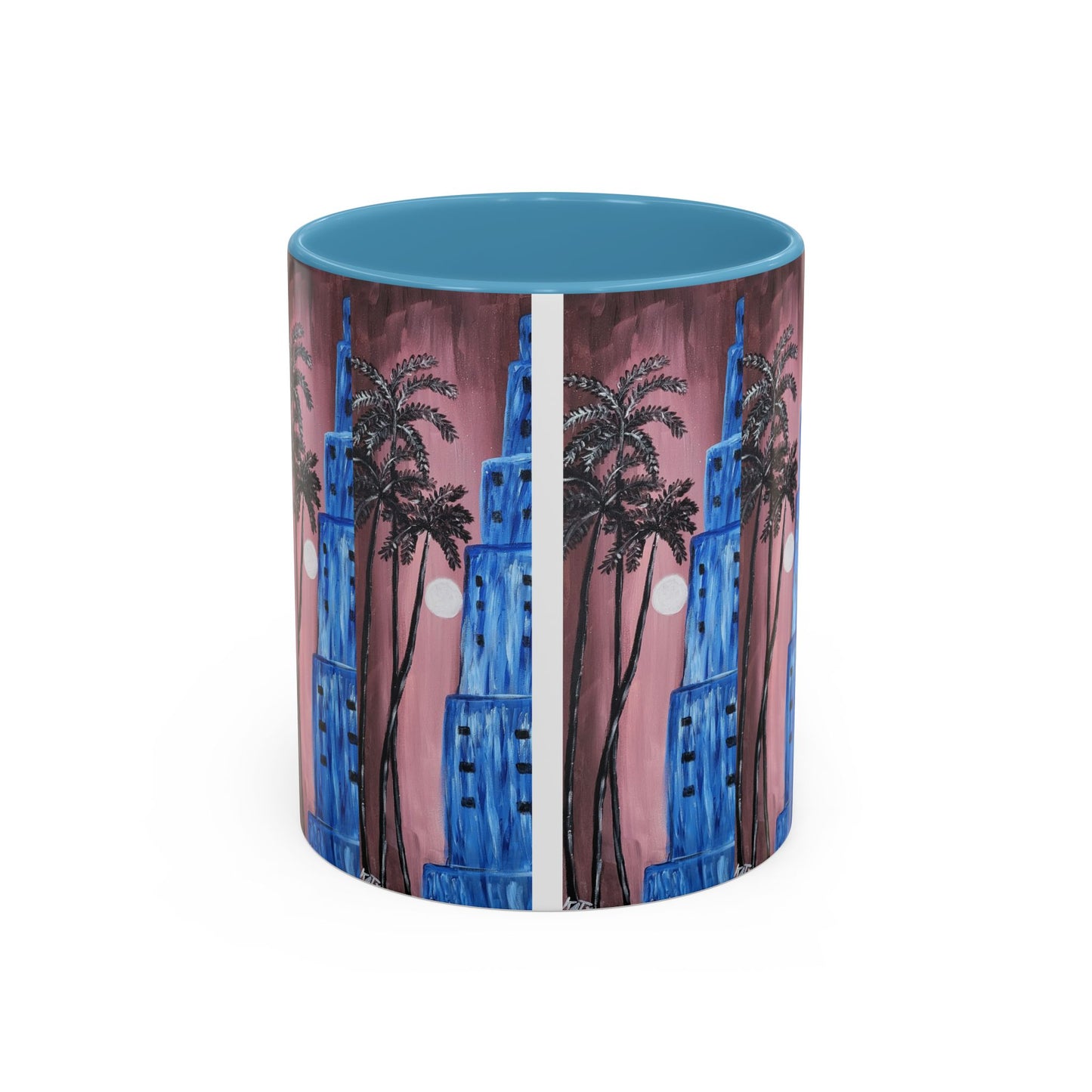 Tropical Sunset Accent Coffee Mug - 11oz & 15oz - Perfect for Beach Lovers