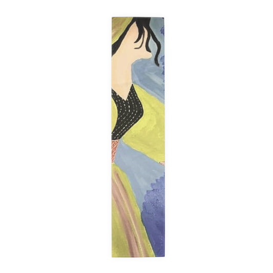 Artistic Cotton Table Runner - Colorful Abstract Design for Dining Decor