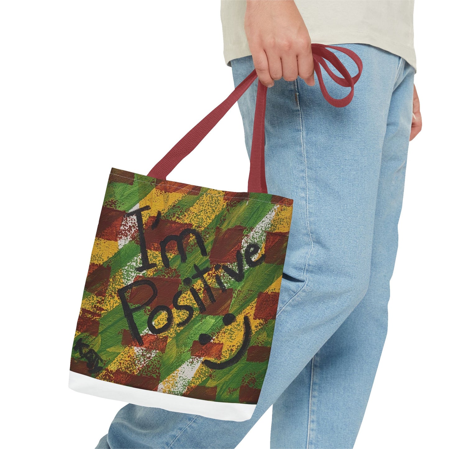 Positive Vibes Tote Bag - Eco-Friendly Reusable Carrier for Everyday Joy