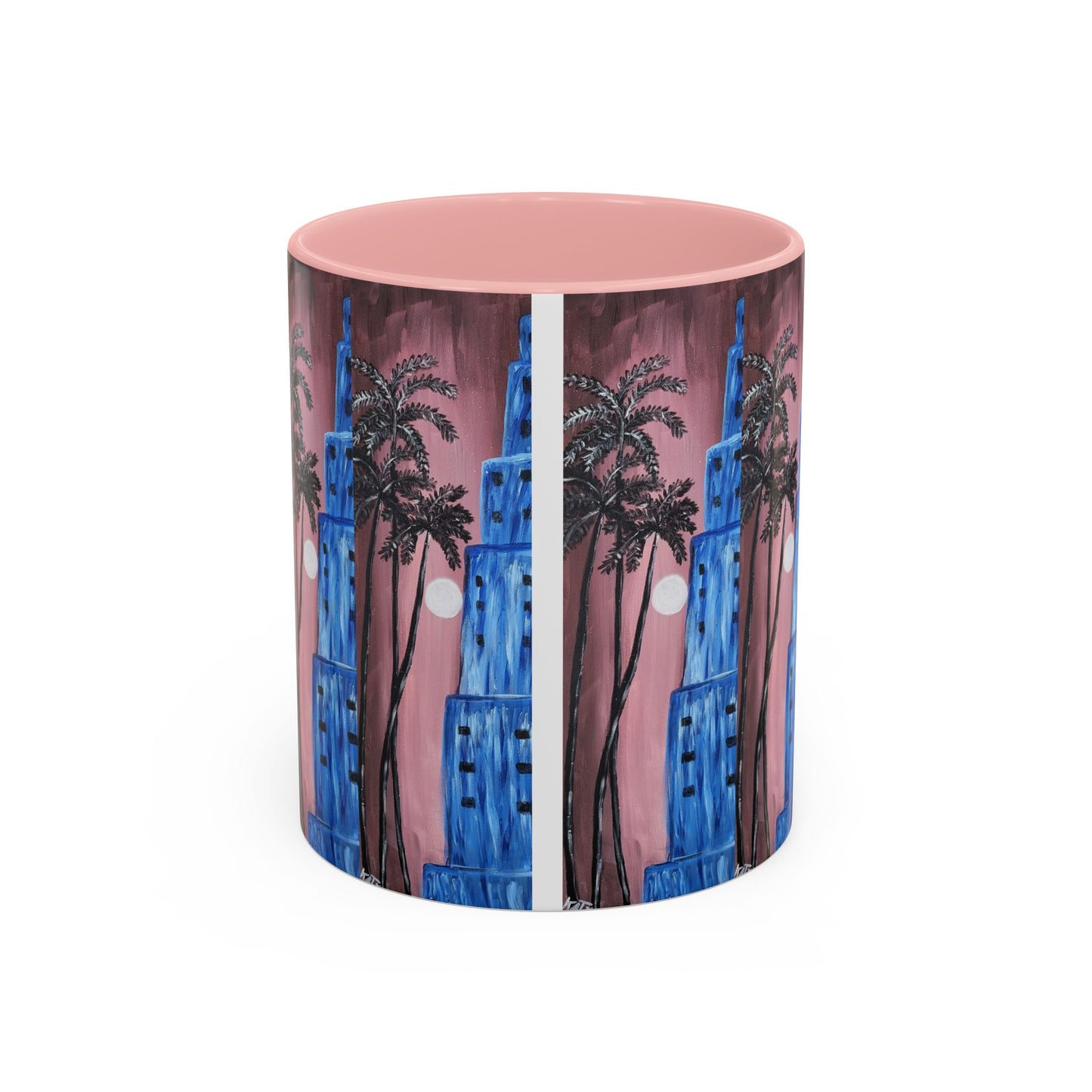Tropical Sunset Accent Coffee Mug - 11oz & 15oz - Perfect for Beach Lovers