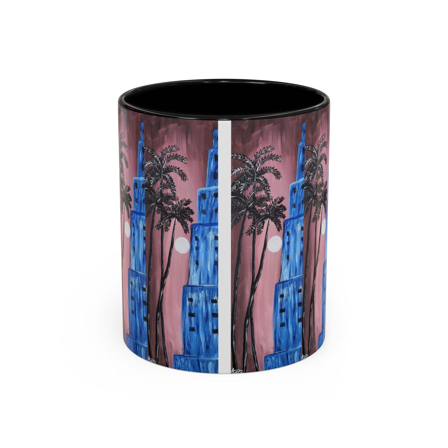 Tropical Sunset Accent Coffee Mug - 11oz & 15oz - Perfect for Beach Lovers