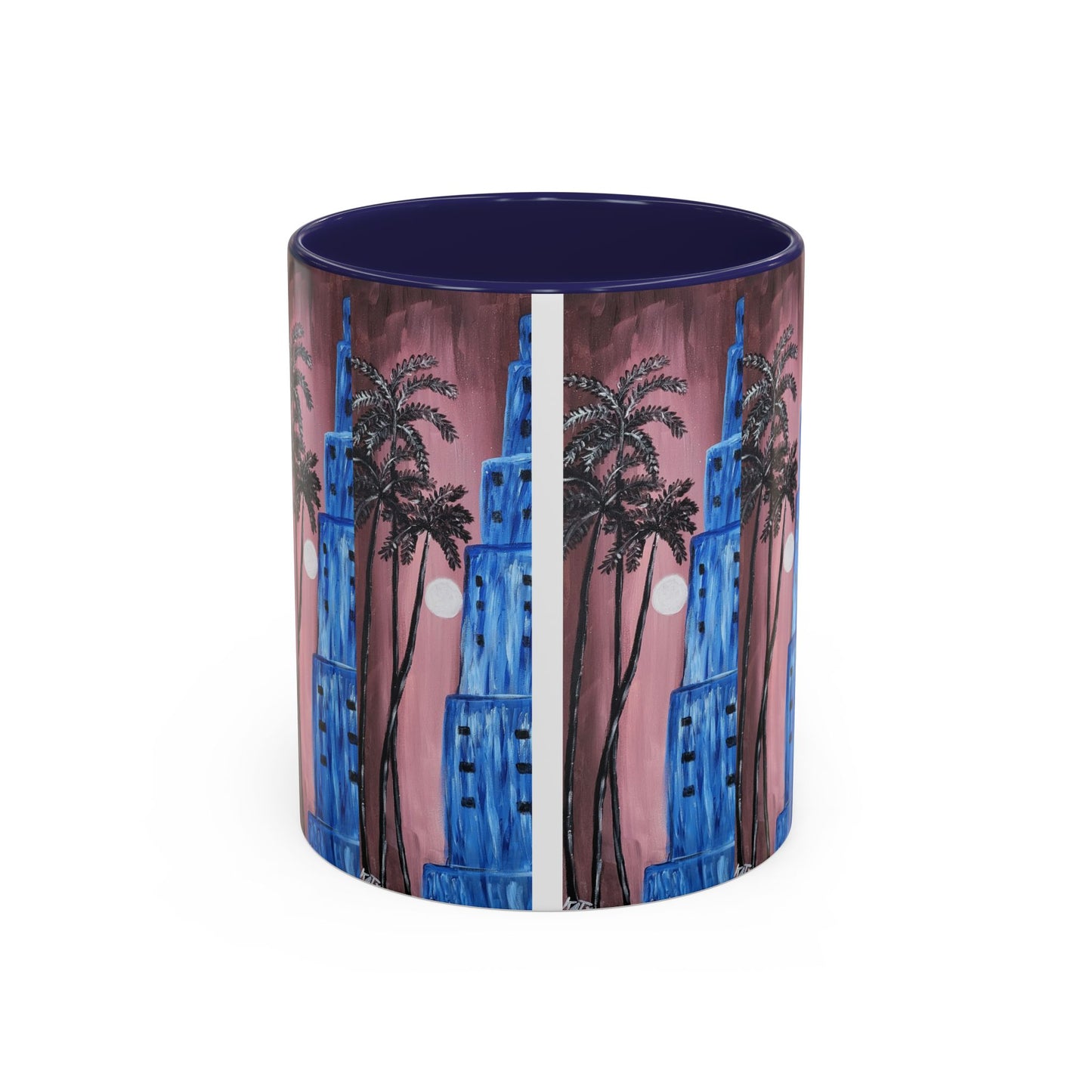 Tropical Sunset Accent Coffee Mug - 11oz & 15oz - Perfect for Beach Lovers