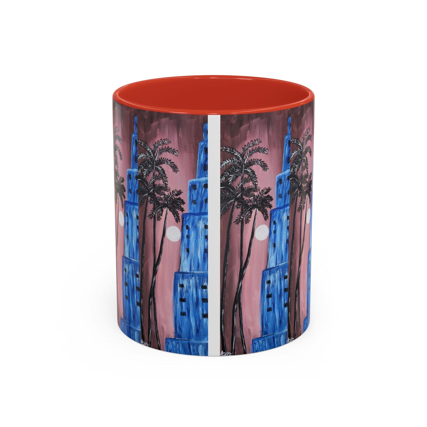 Tropical Sunset Accent Coffee Mug - 11oz & 15oz - Perfect for Beach Lovers