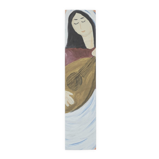 Artistic Cotton Table Runner - Elegant Musician Design for Dining Decor
