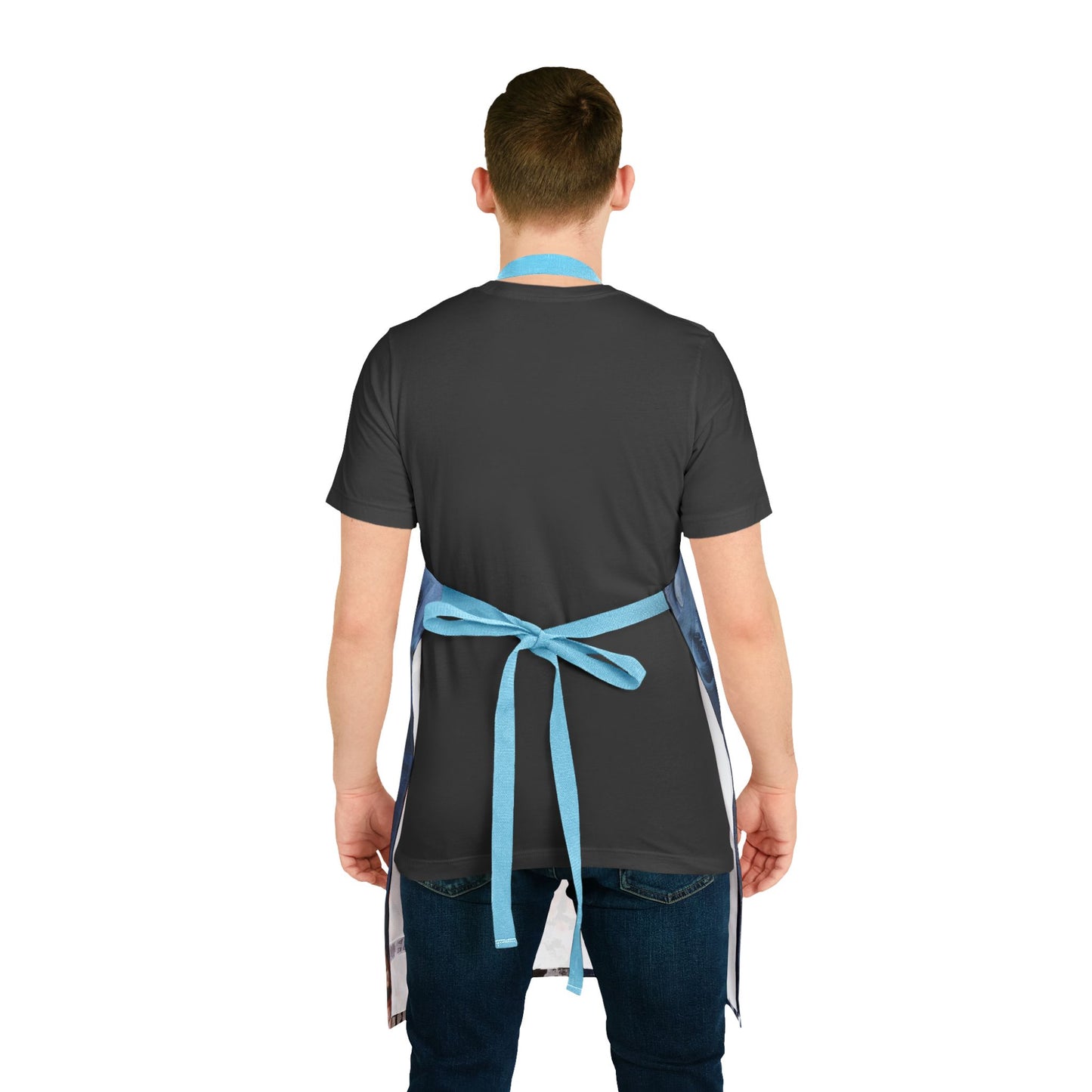 Artistic Floral Apron with 5-Color Straps - Perfect for Creative Chefs