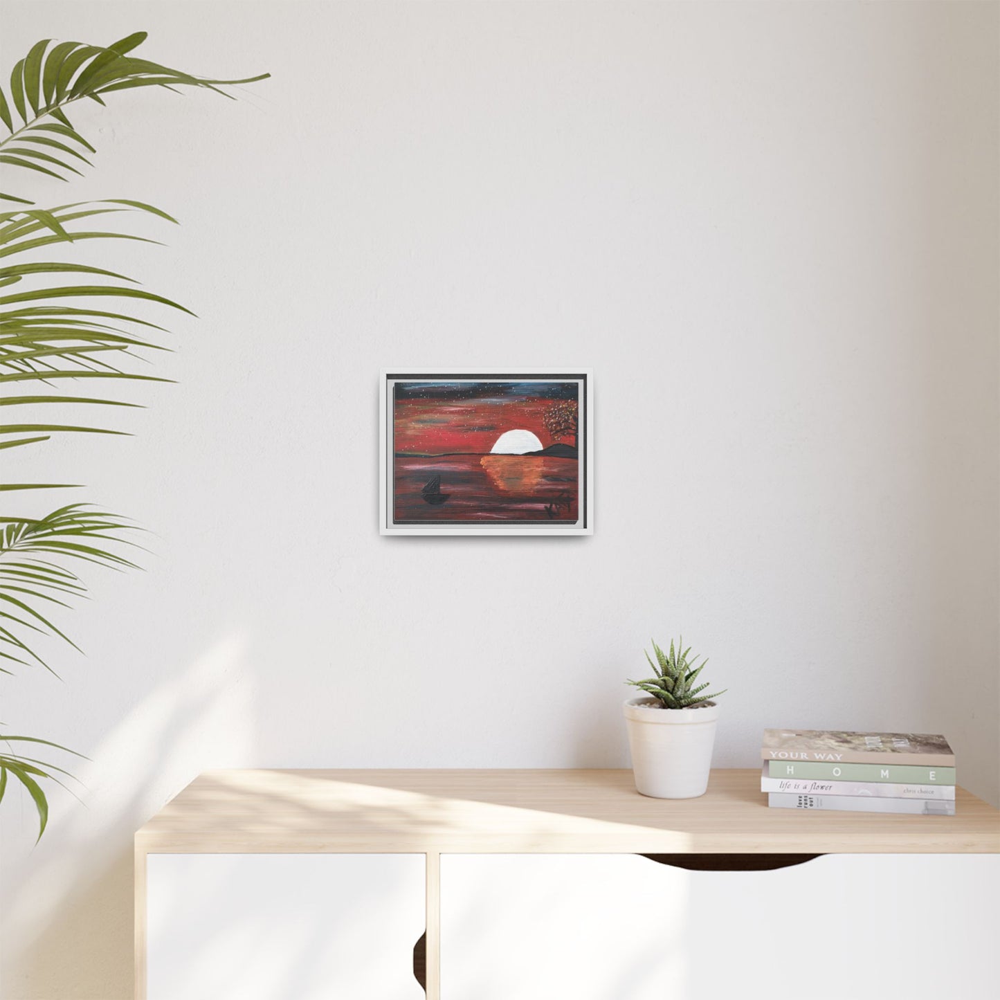 Multi-Color Sunset Canvas Art - Framed Wall Decor