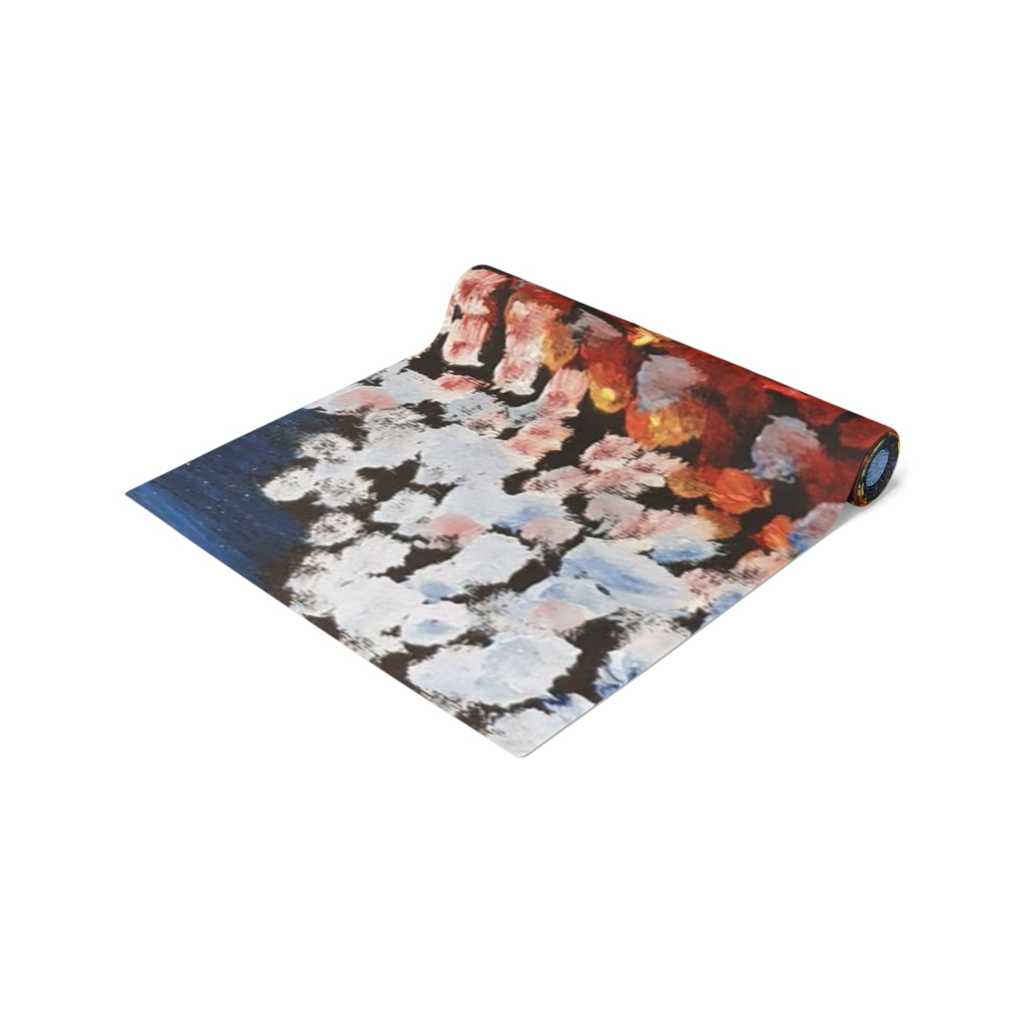 Artistic Cotton Table Runner – Vibrant Floral Design for Home Decor