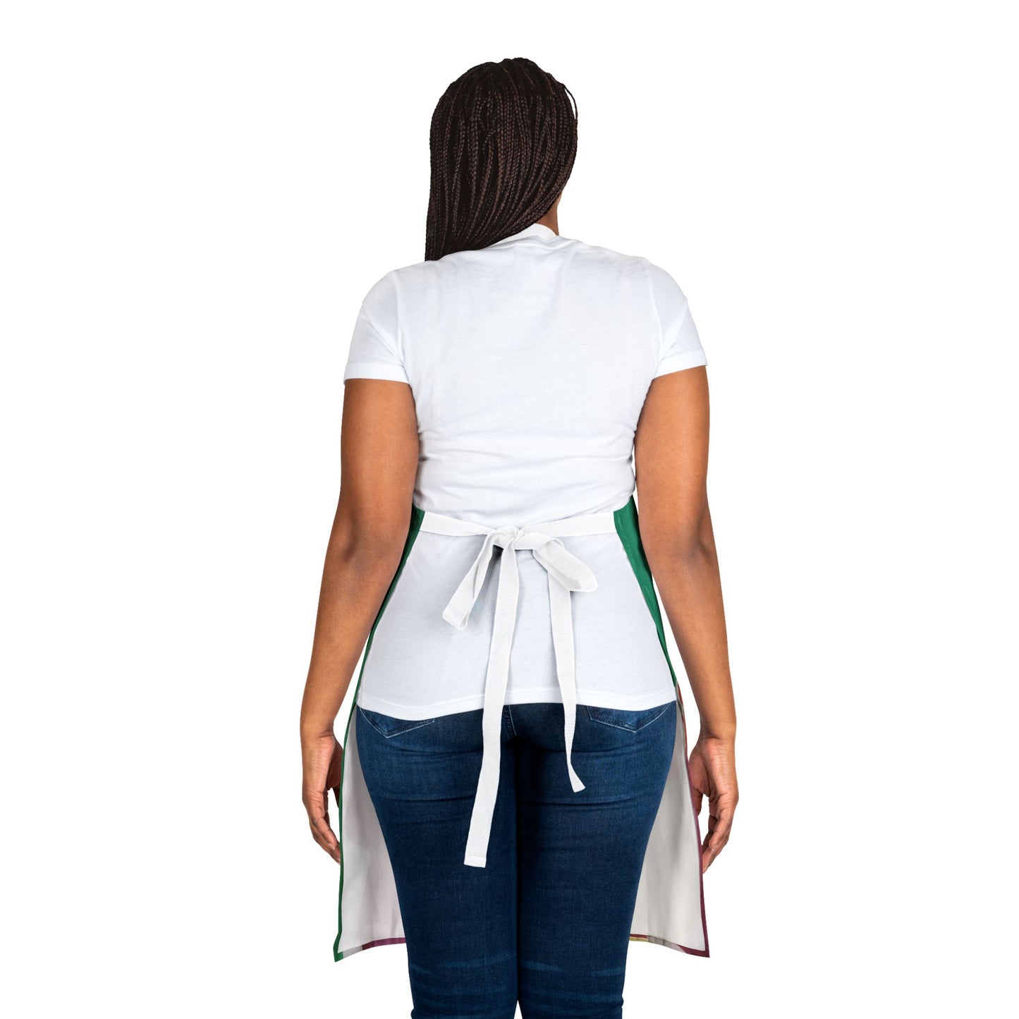 Artistic Cooking Apron with 5-Color Straps - Vibrant Design for Home Chefs