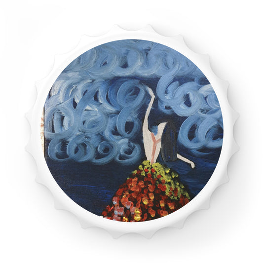 Artistic Bottle Opener with Whimsical Cloud Design