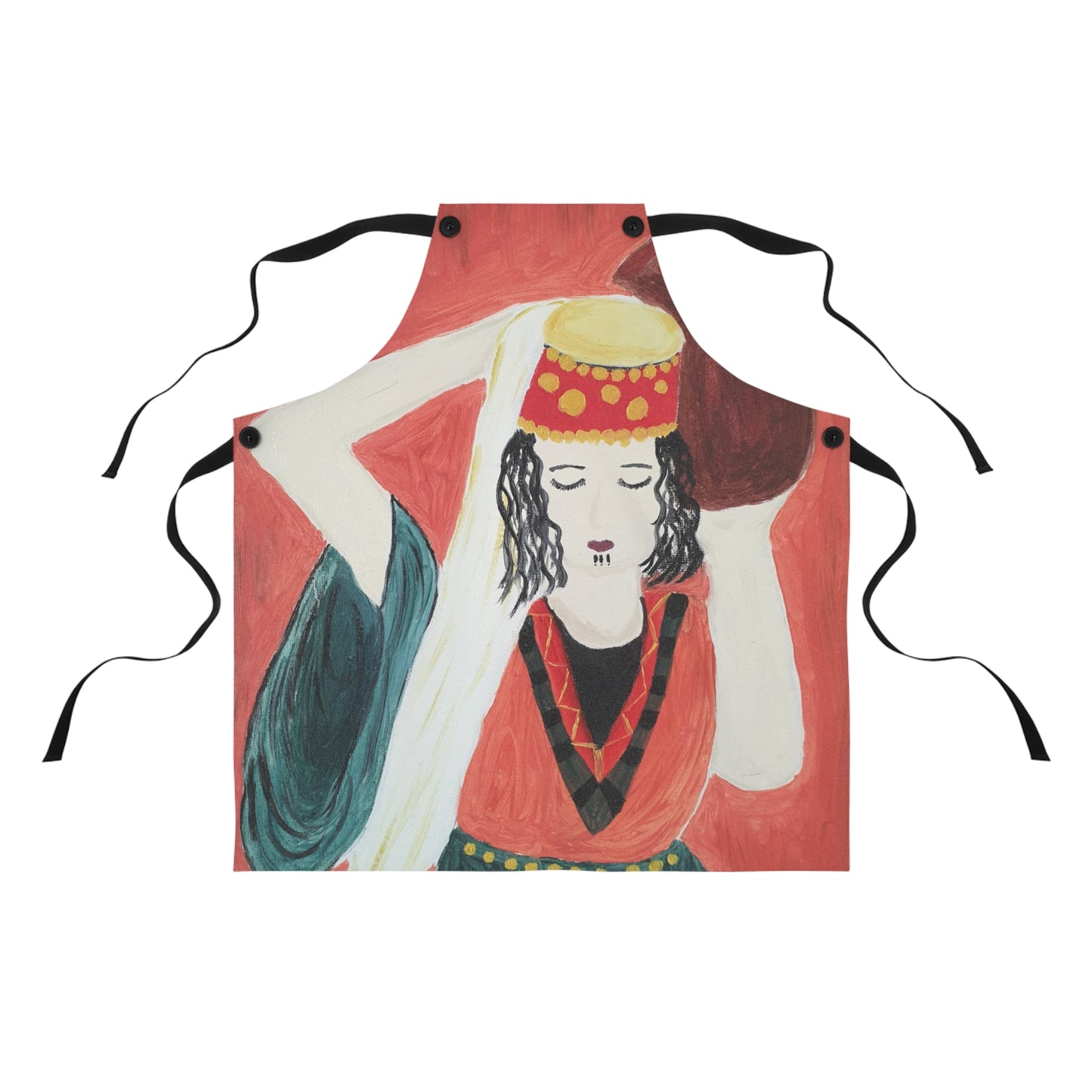 Cultural Art Apron - Elegant Design for Culinary Enthusiasts
